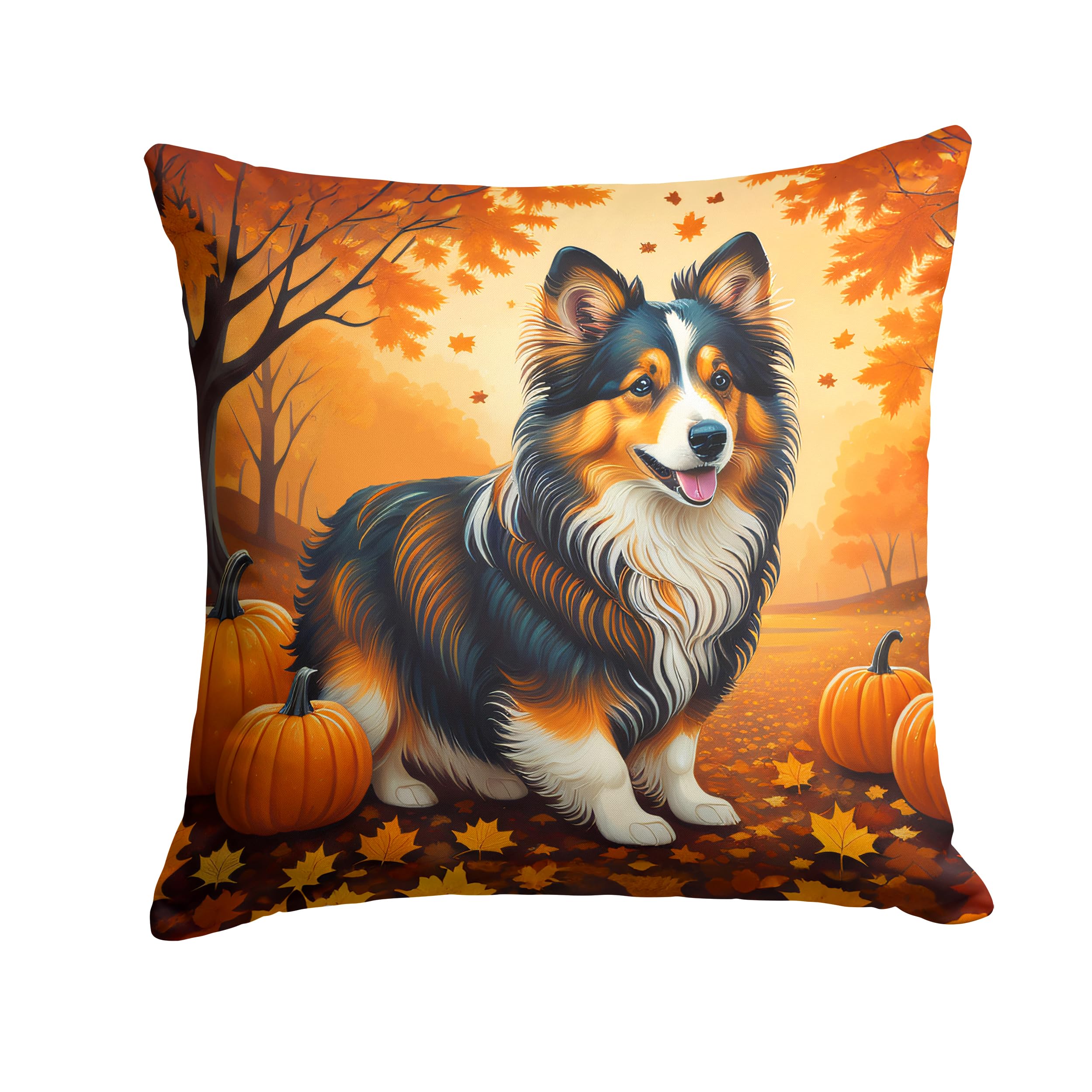 Sheltie Fall Throw Pillow