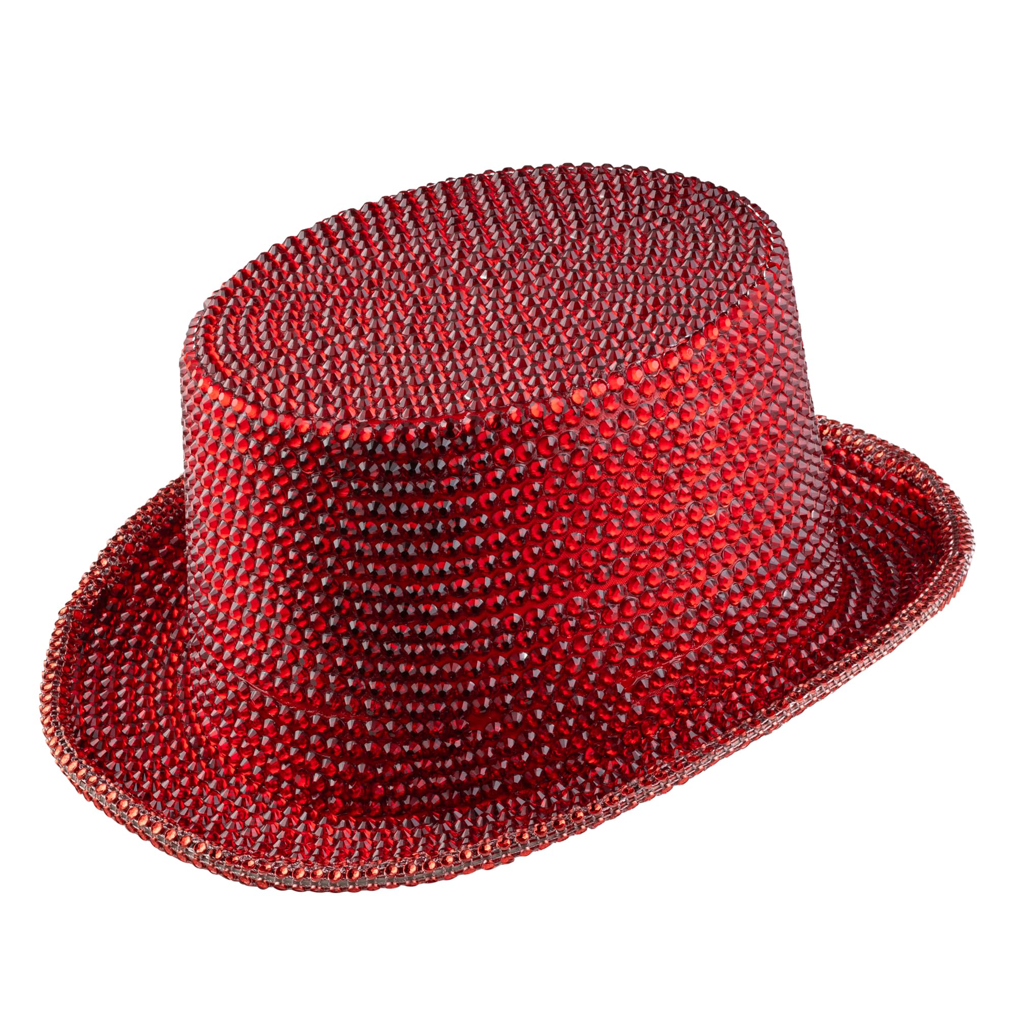 Rhinestone Top Hat - Red