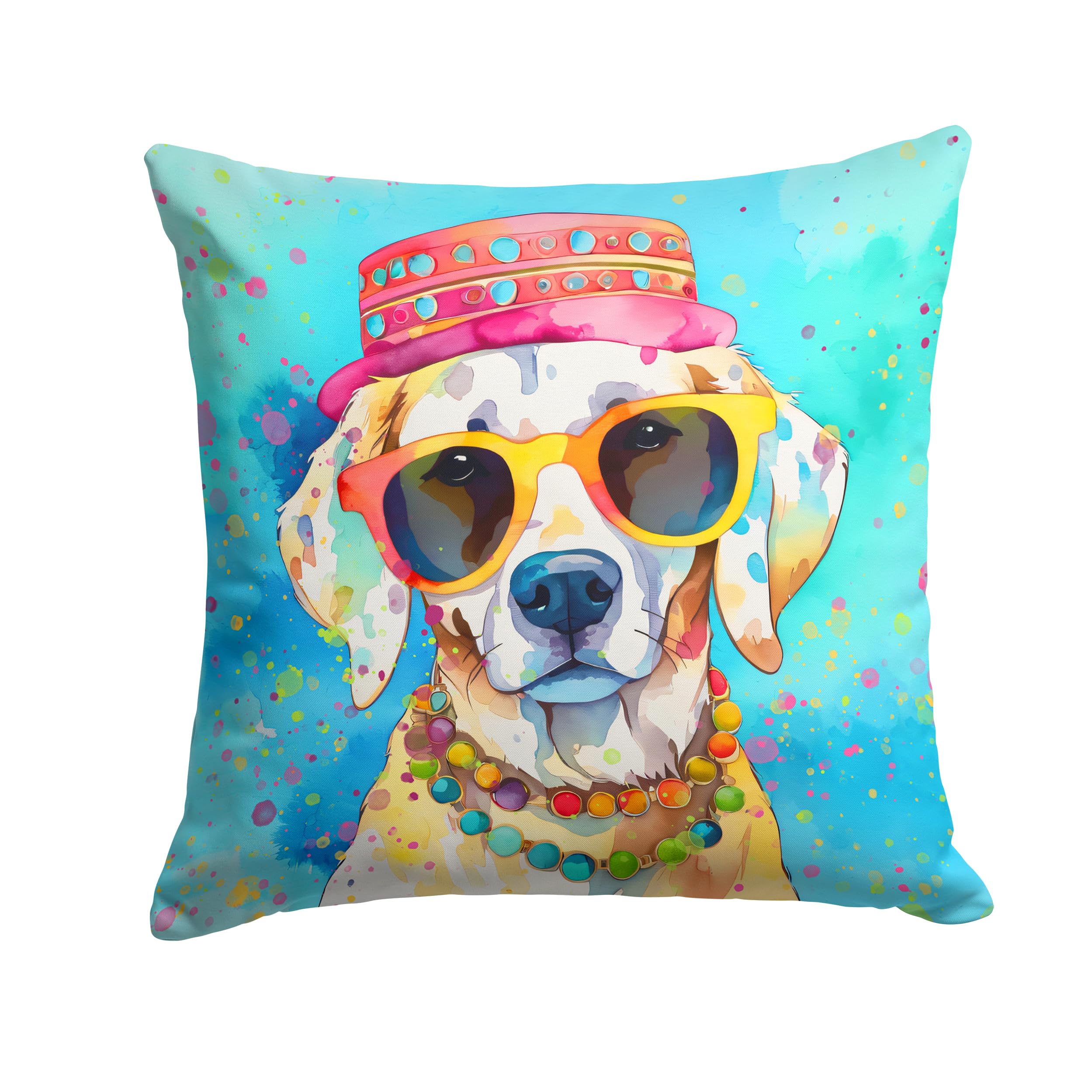 Hippie Dawg Throw Pillow