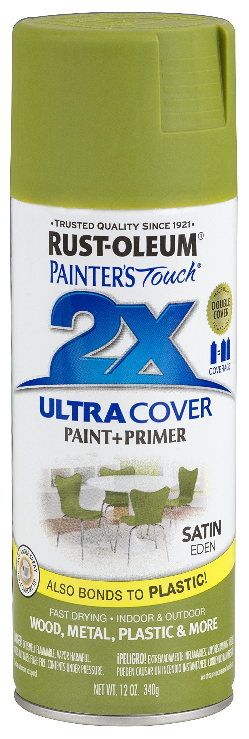 Rust-Oleum 257418 Painter'S Touch 2X Ultra Cover, 12 Ounce (Pack Of 1), Satin Eden