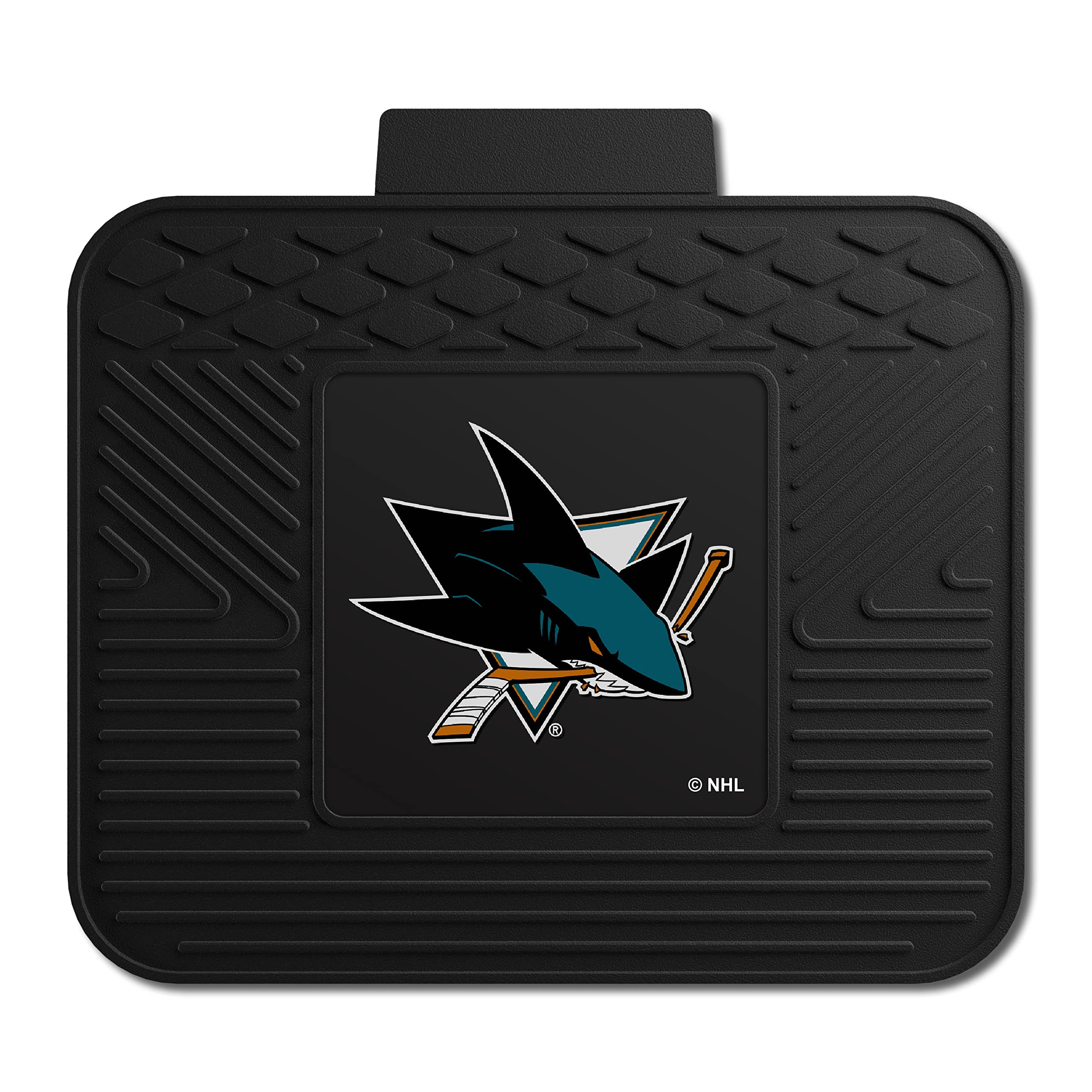 Fanmats Nhl San Jose Sharks Vinyl Utility Mat, Black, 14X17