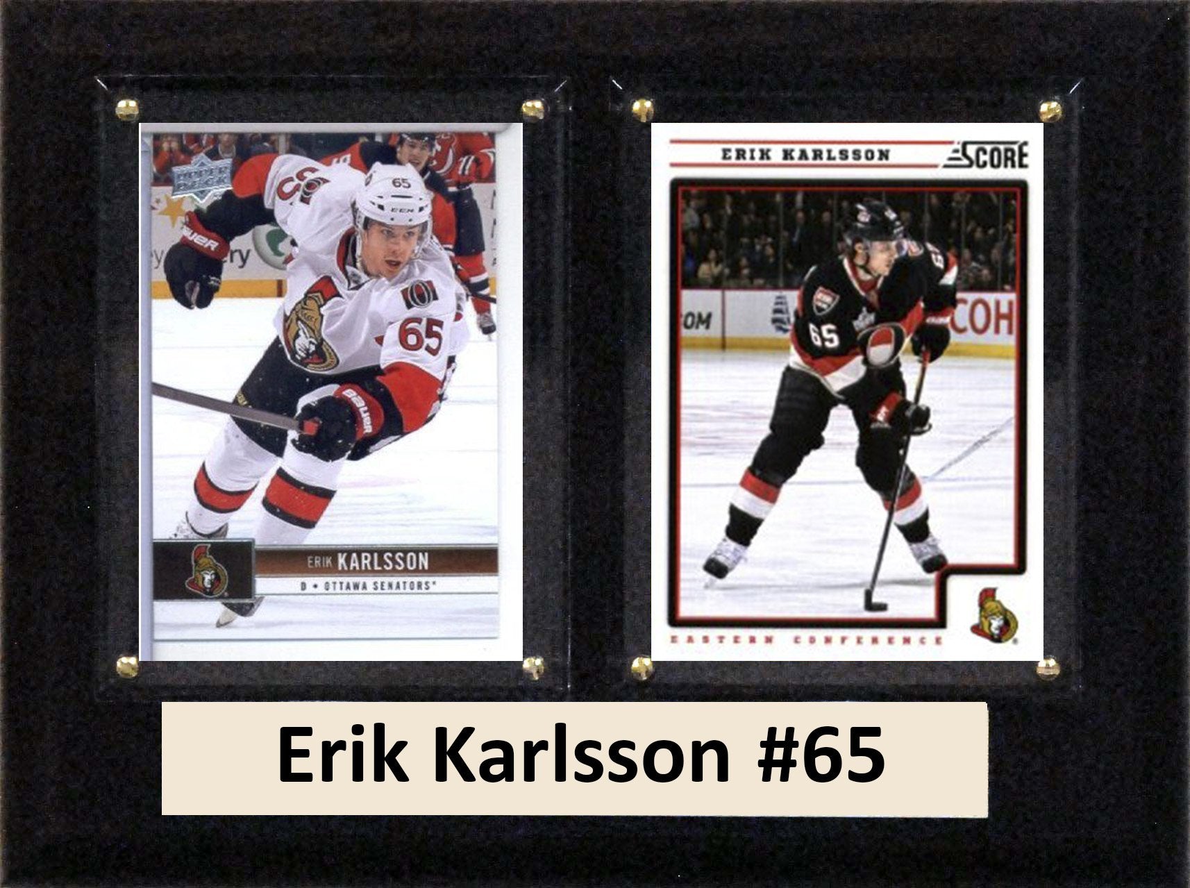NHL 6X8″ Erik Karlsson Owatto Senators Two Card Plaque