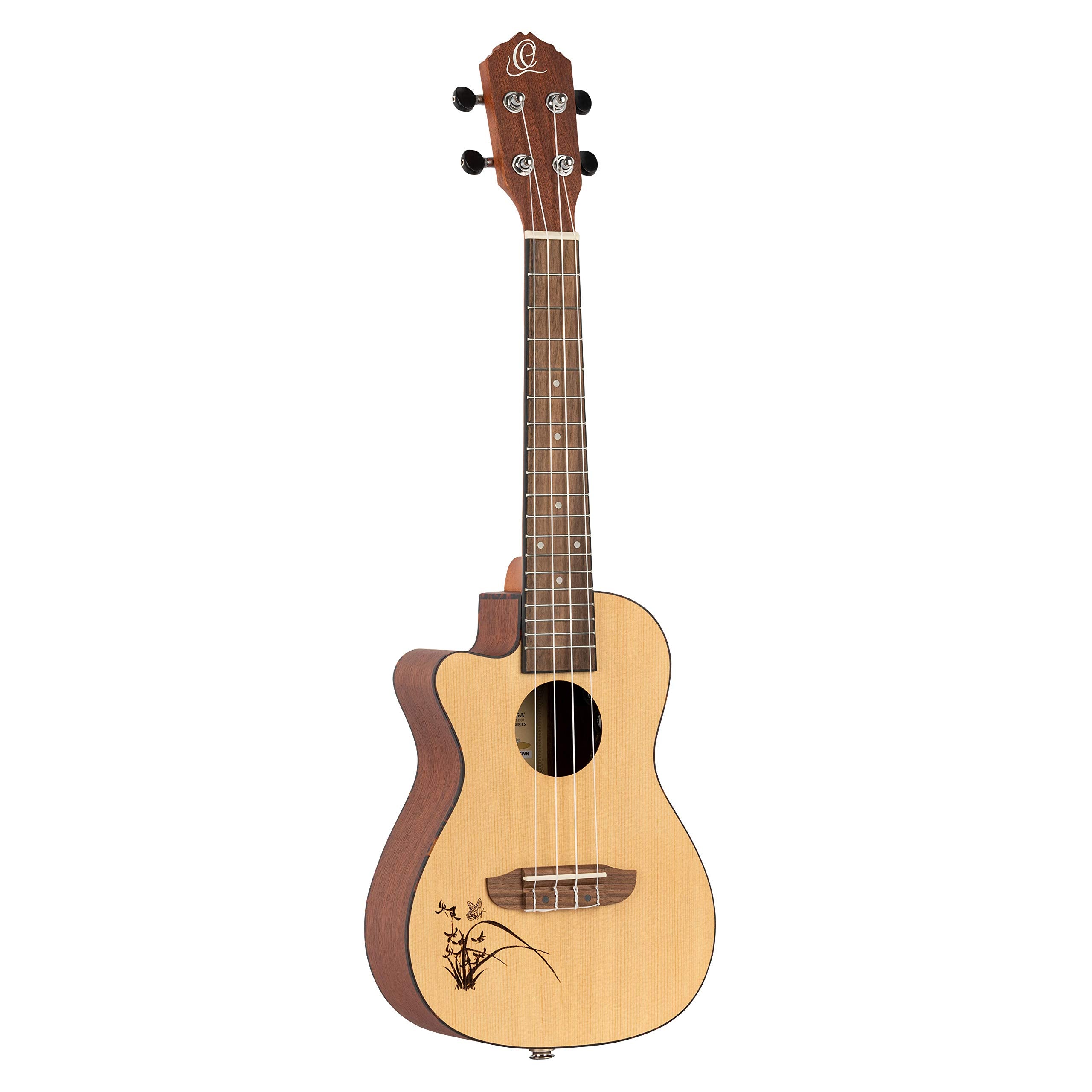 Bonfire Series Left-Handed Concert Acoustic-Electric Ukulele