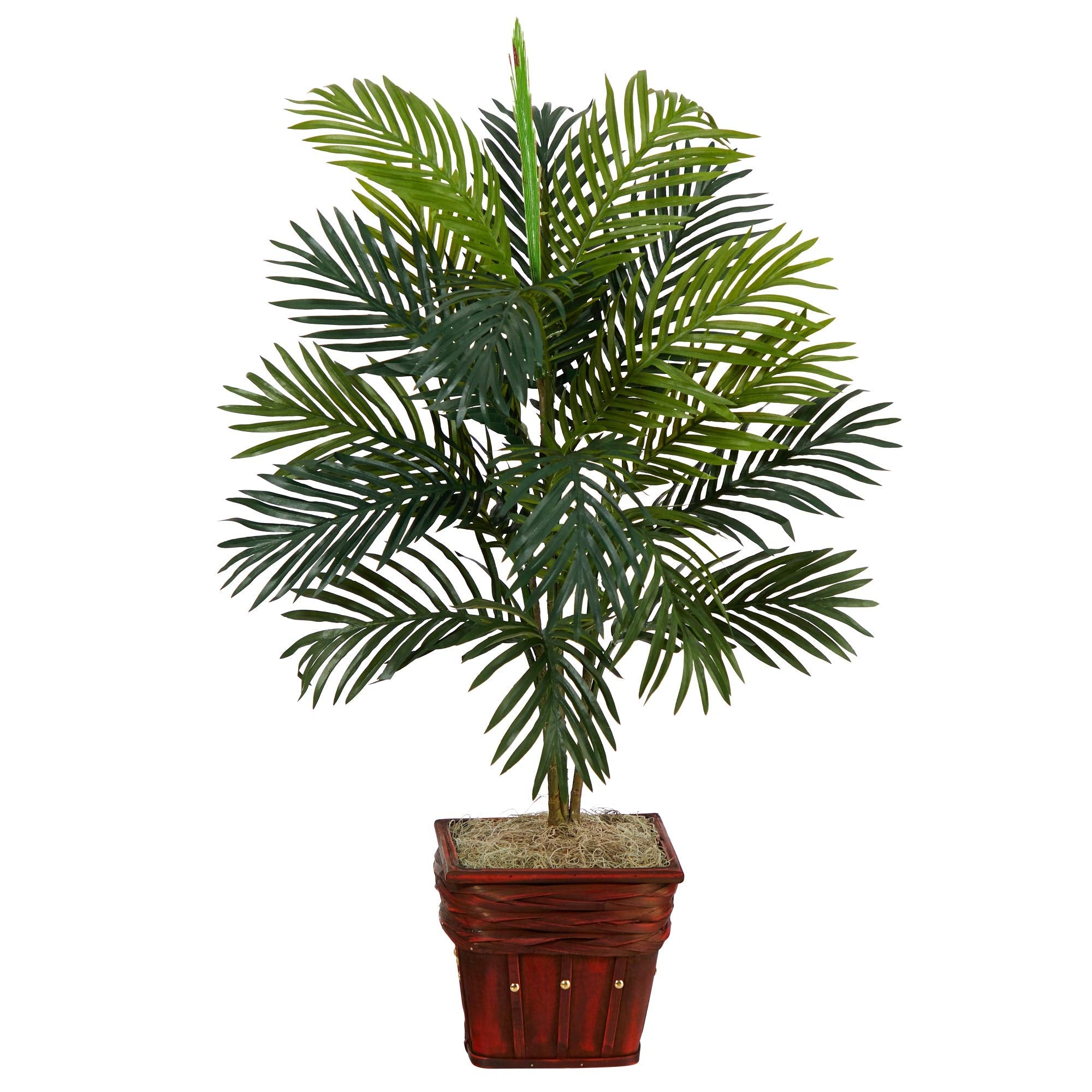 Areca Palm w/Wicker Basket Silk Plant