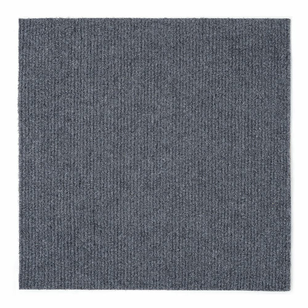 Nexus 19.7x19.7 Self Adhesive Carpet Floor Tile - 12 Tiles/32.3 sq Ft. - Smoke