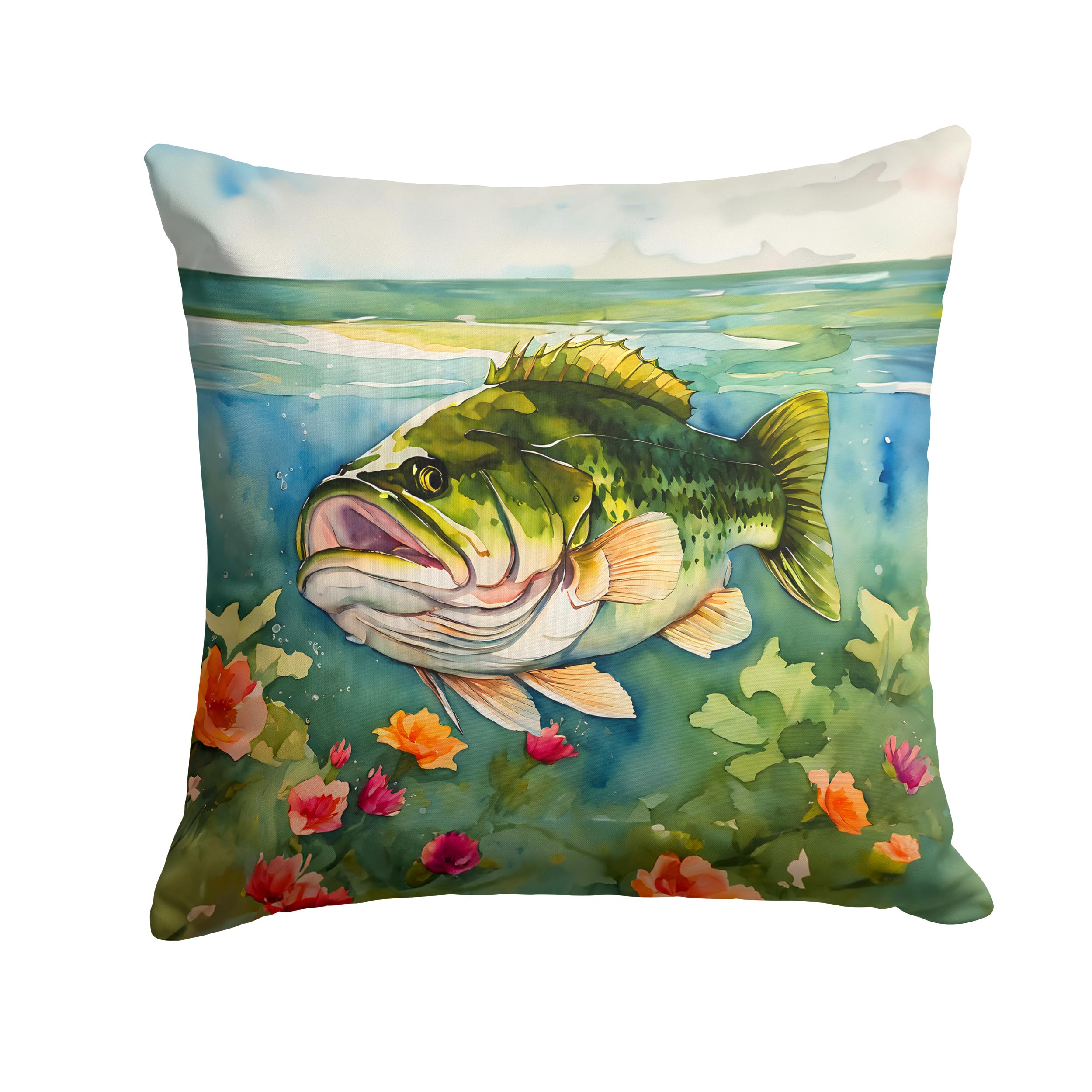 Largemouth Bass Throw Pillow