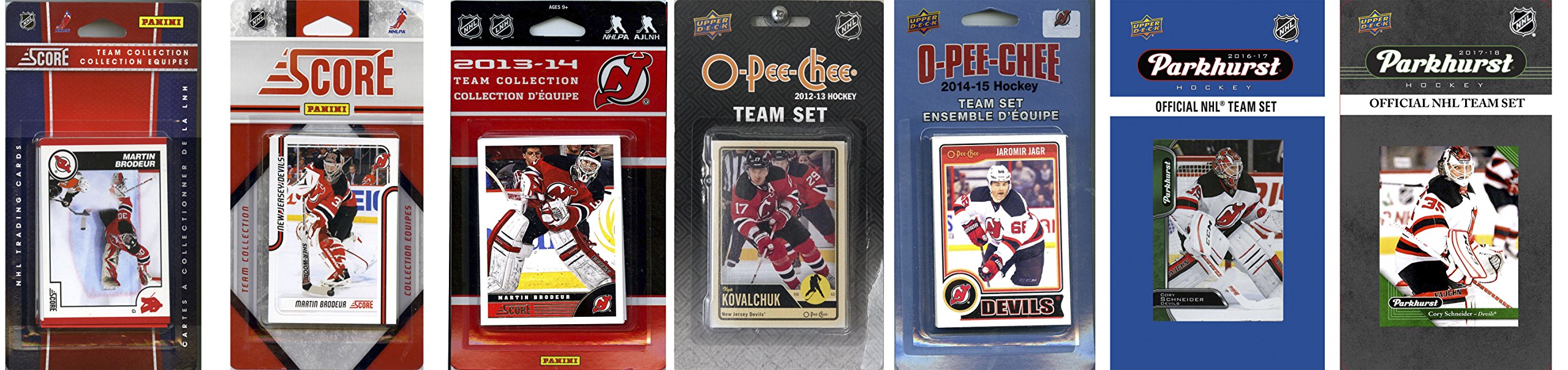 NHL New Jersey Devils 7 Different Licensed Trading Card Team Sets