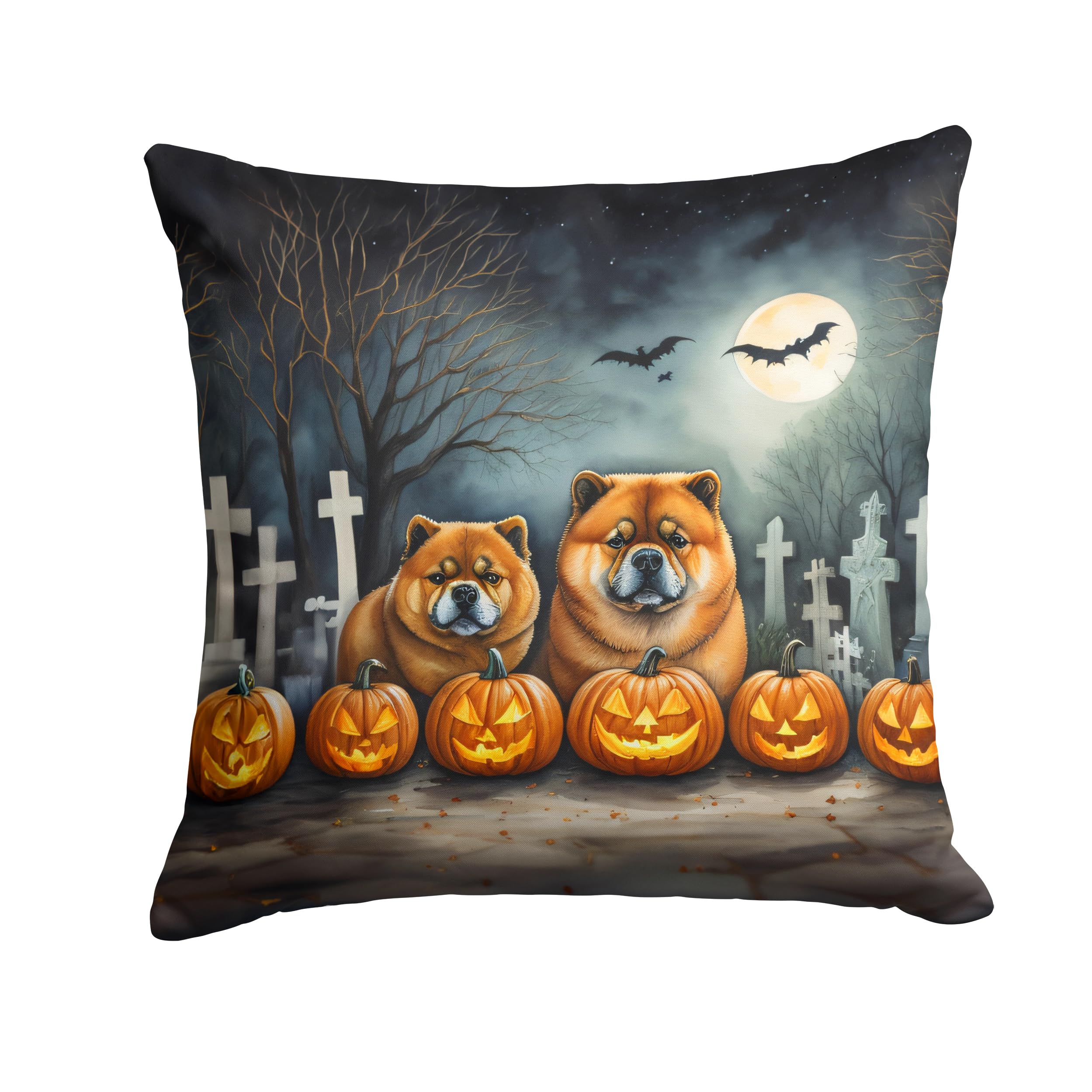 Chow Chow Spooky Halloween Throw Pillow