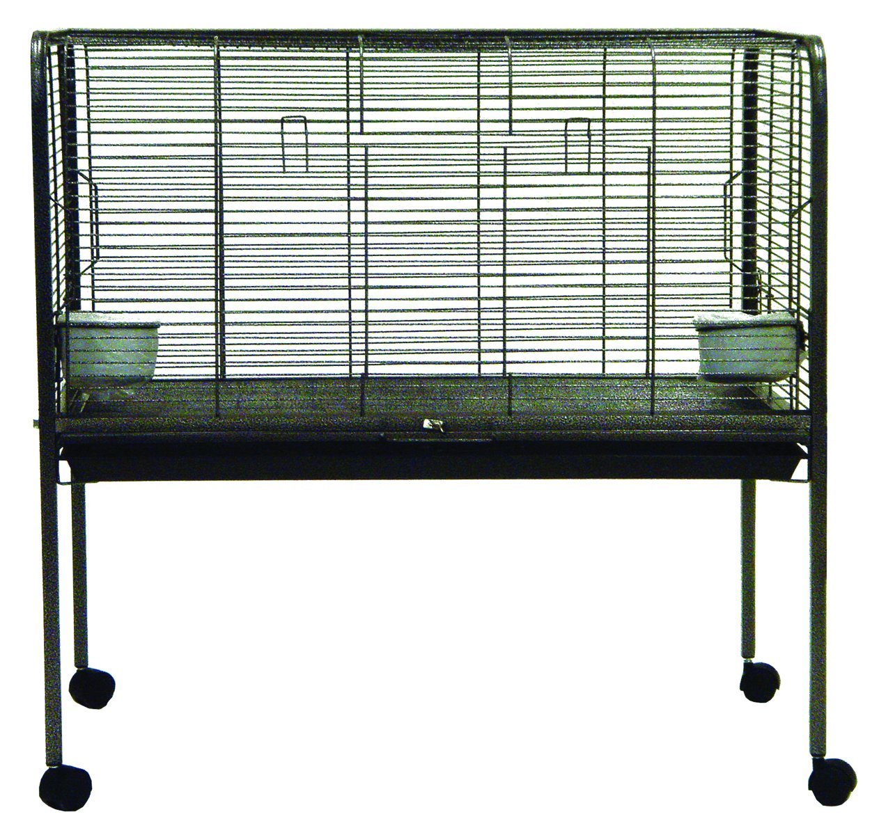 Small Animal Rabbit Cage on Stand In Antique Silver