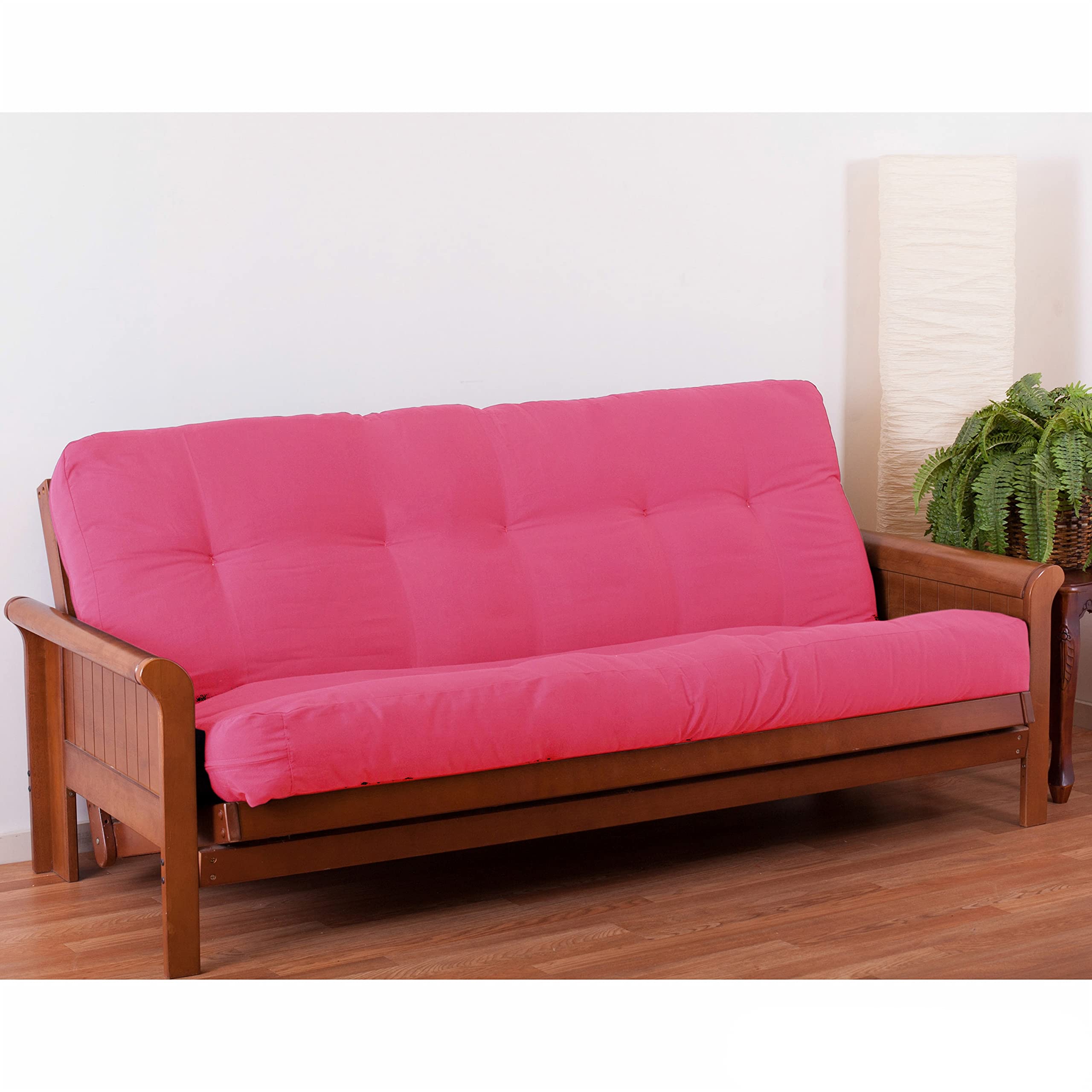 Blazing Needles Renewal 7-inch Twill Full-size Futon Mattress - Bery Berry - Bery Berry