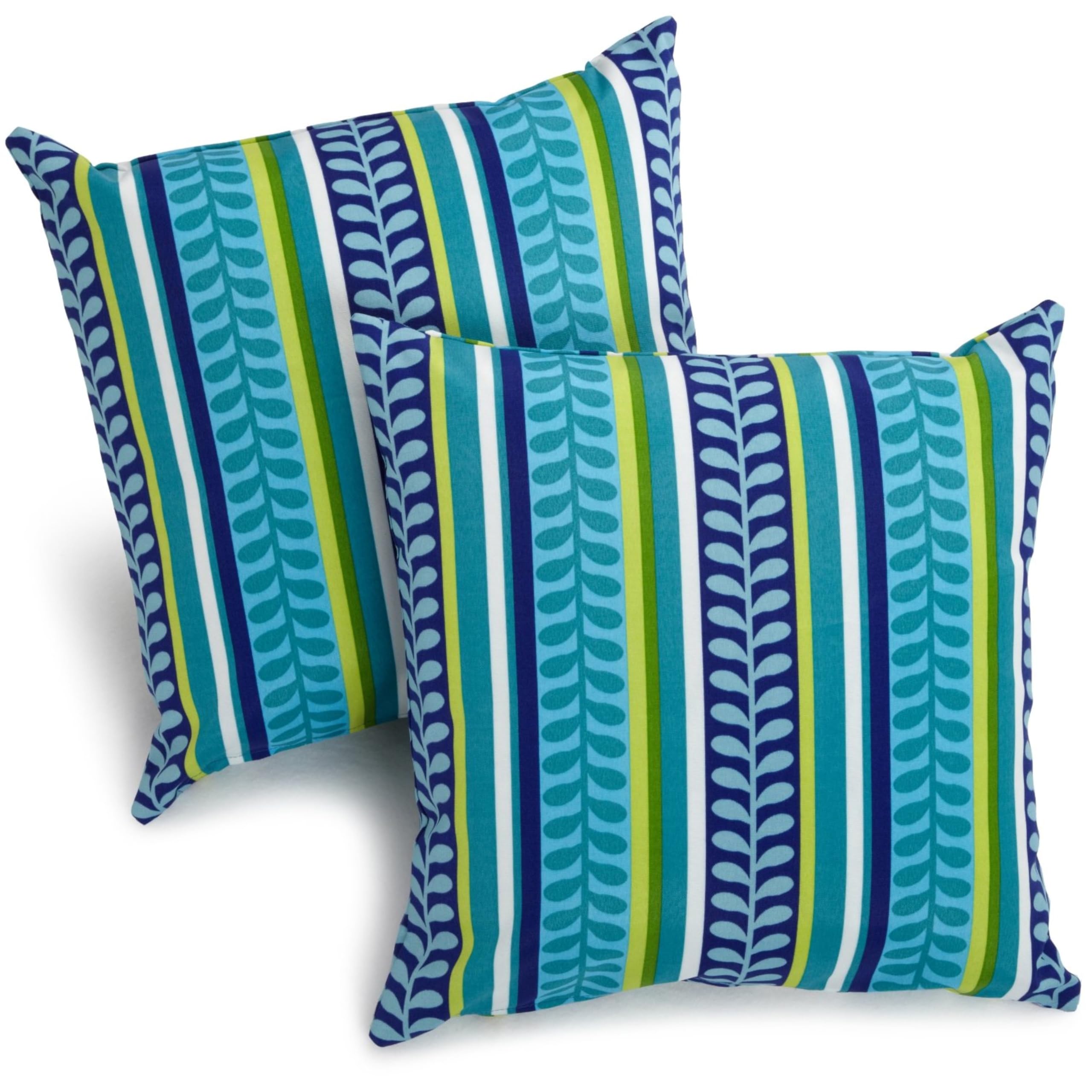 17-inch Square Solid Polyester Outdoor Throw Pillows (Set of 4)