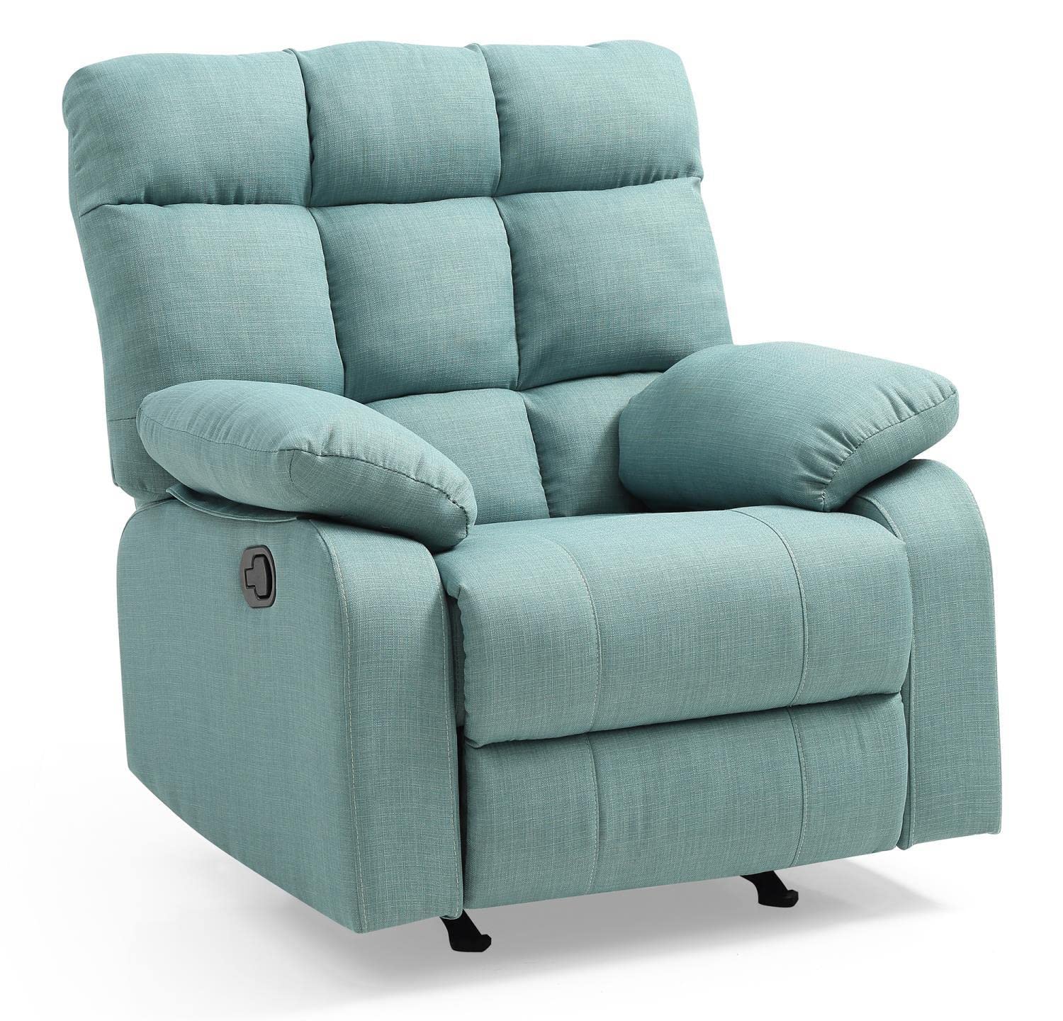Cindy Teal Fabric Upholstery Reclining Chair