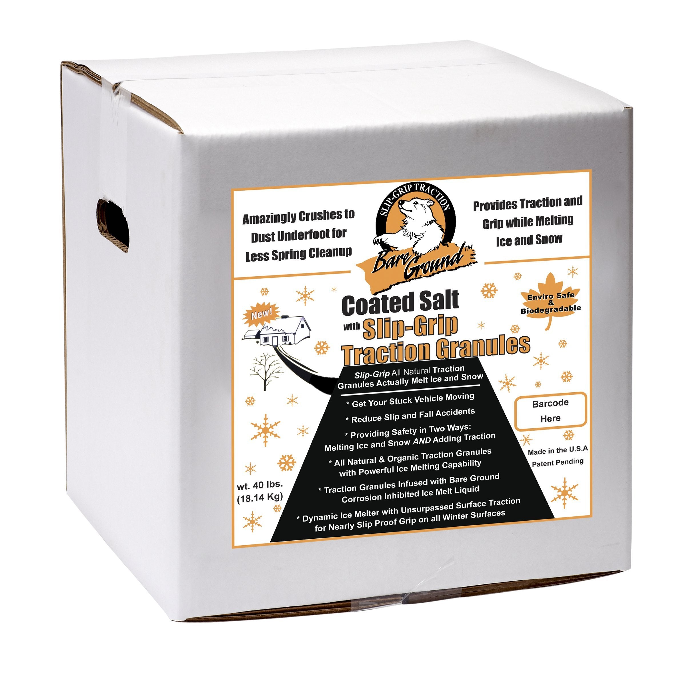 12lb Jug of Bare Ground Coated Granular Ice Melt w/ Infused Traction Granules