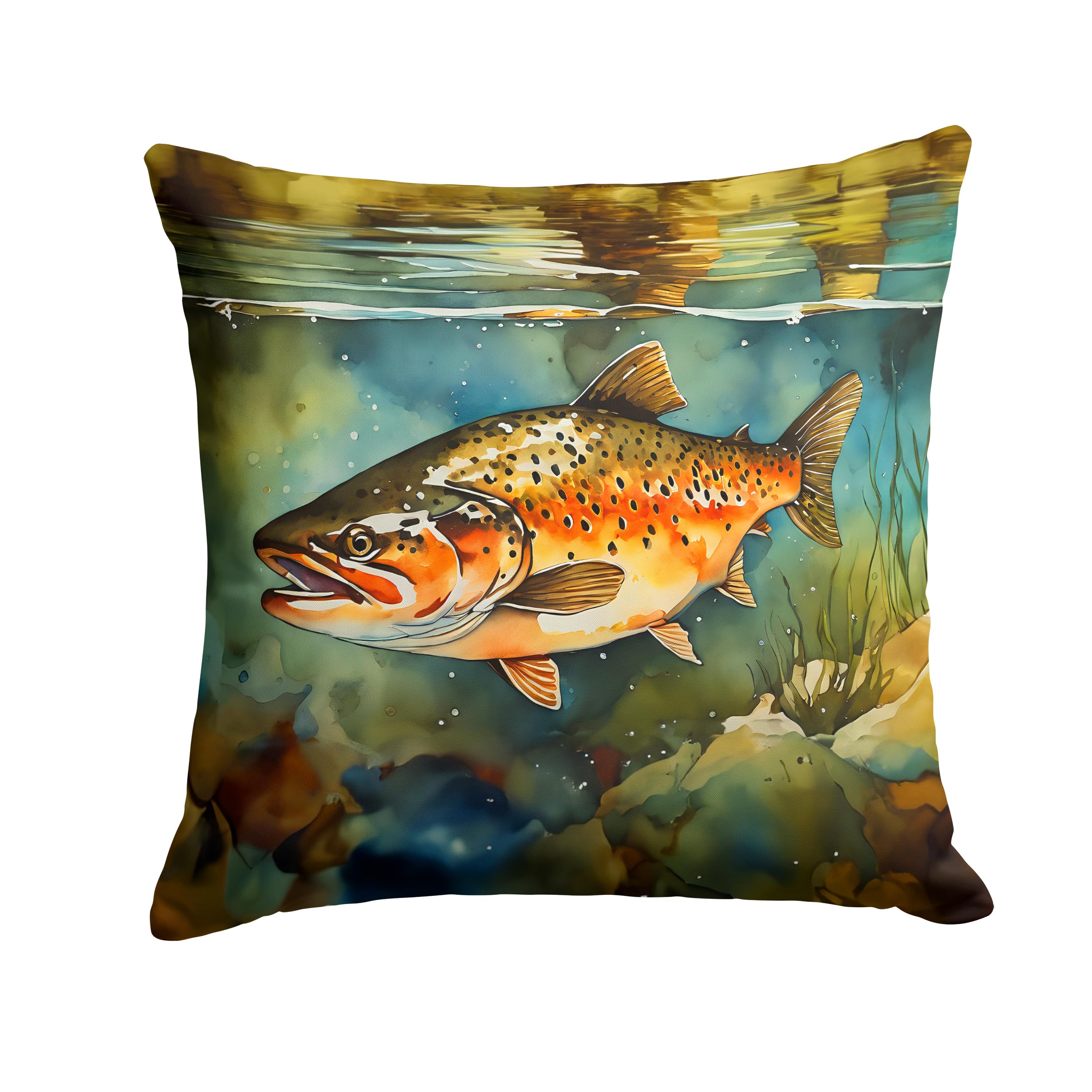 Brown Trout Throw Pillow