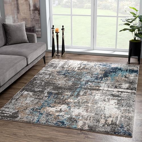 United Weavers Portsmouth Modern Fusion Blue Runner Rug 27 x 72”