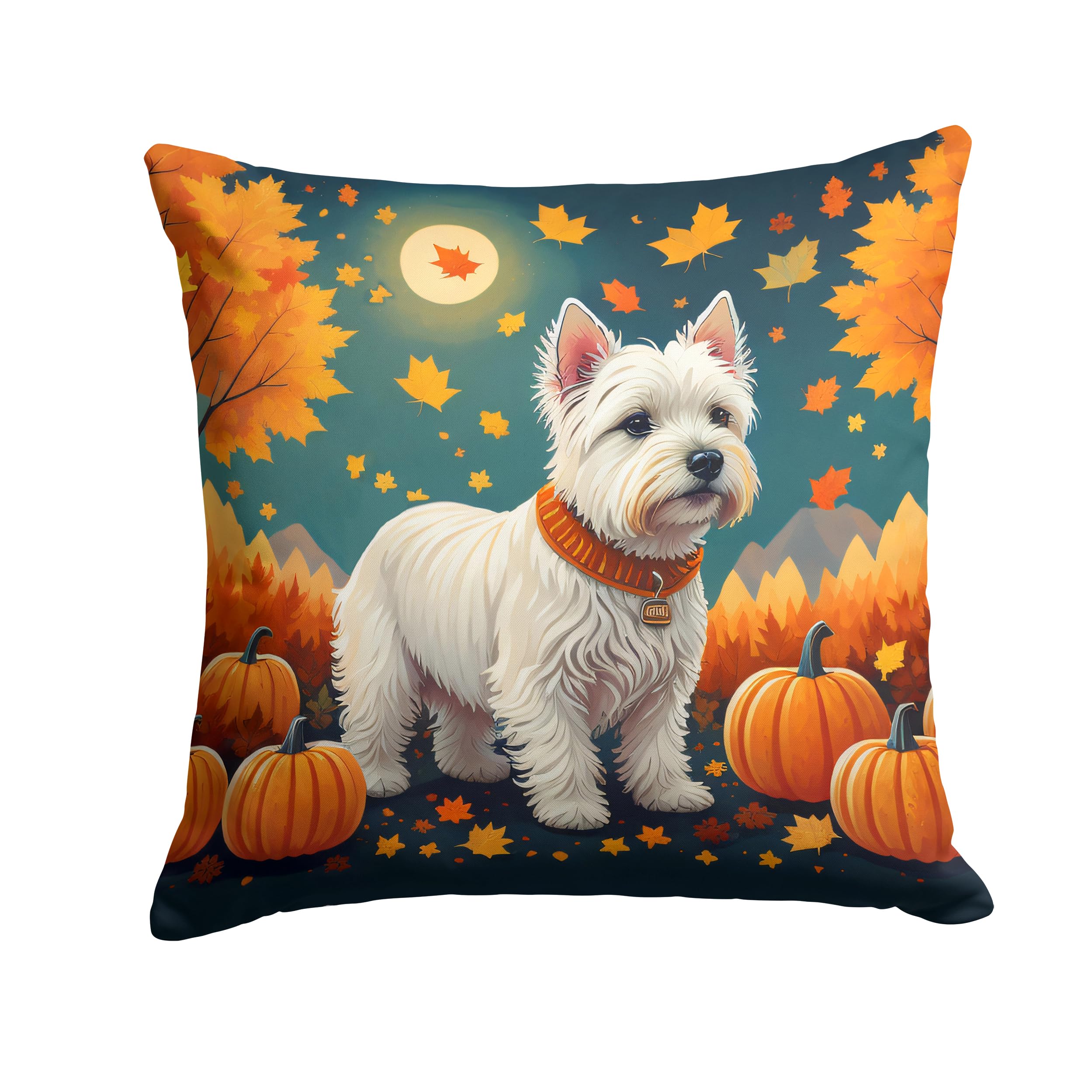 Westie Fall Throw Pillow