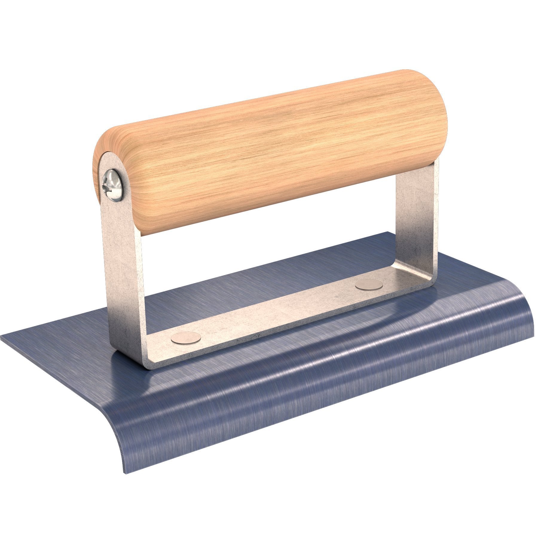 Bon 22-878 Edger - Blue Steel 6-inch X 3-inch - 1/2-inch Radius 5/8-inch Lip Wood Handle