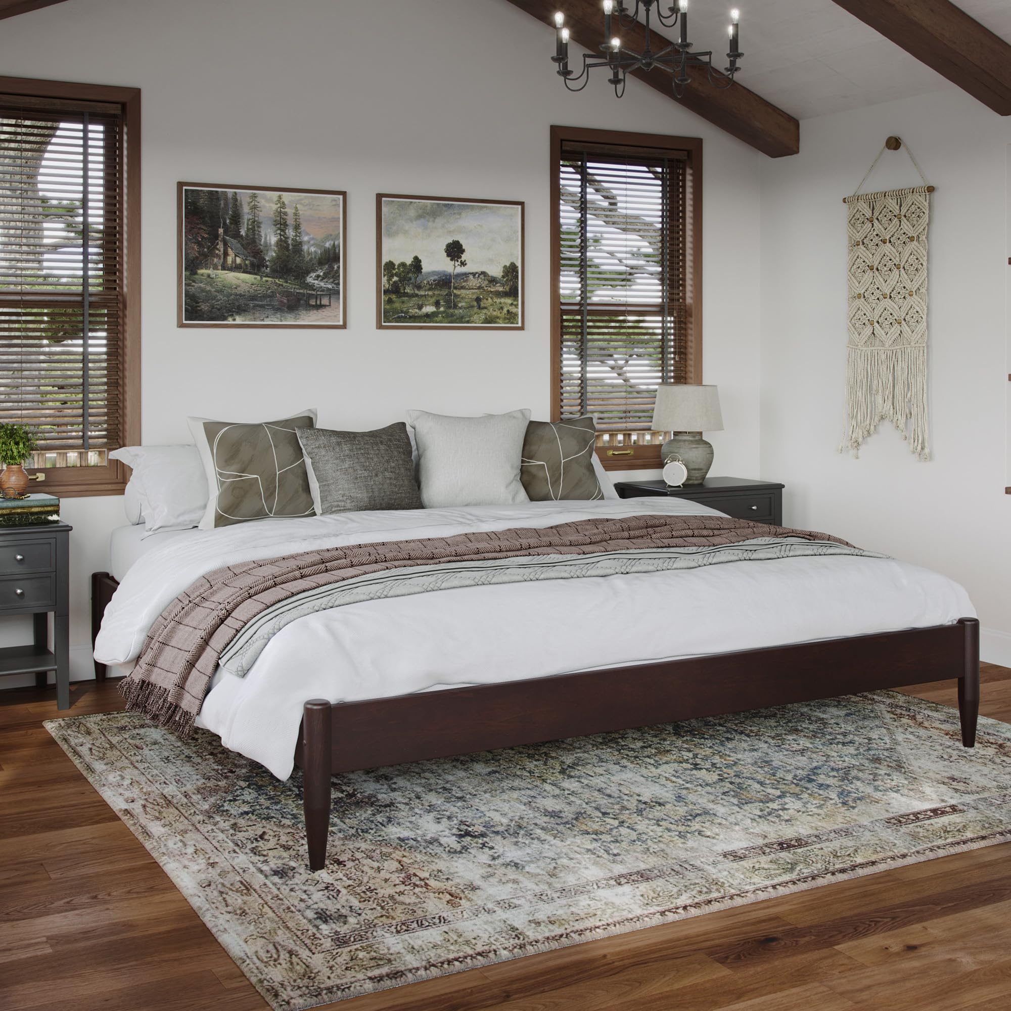 Pasadena 12 King Platform Bed Frame in Espresso