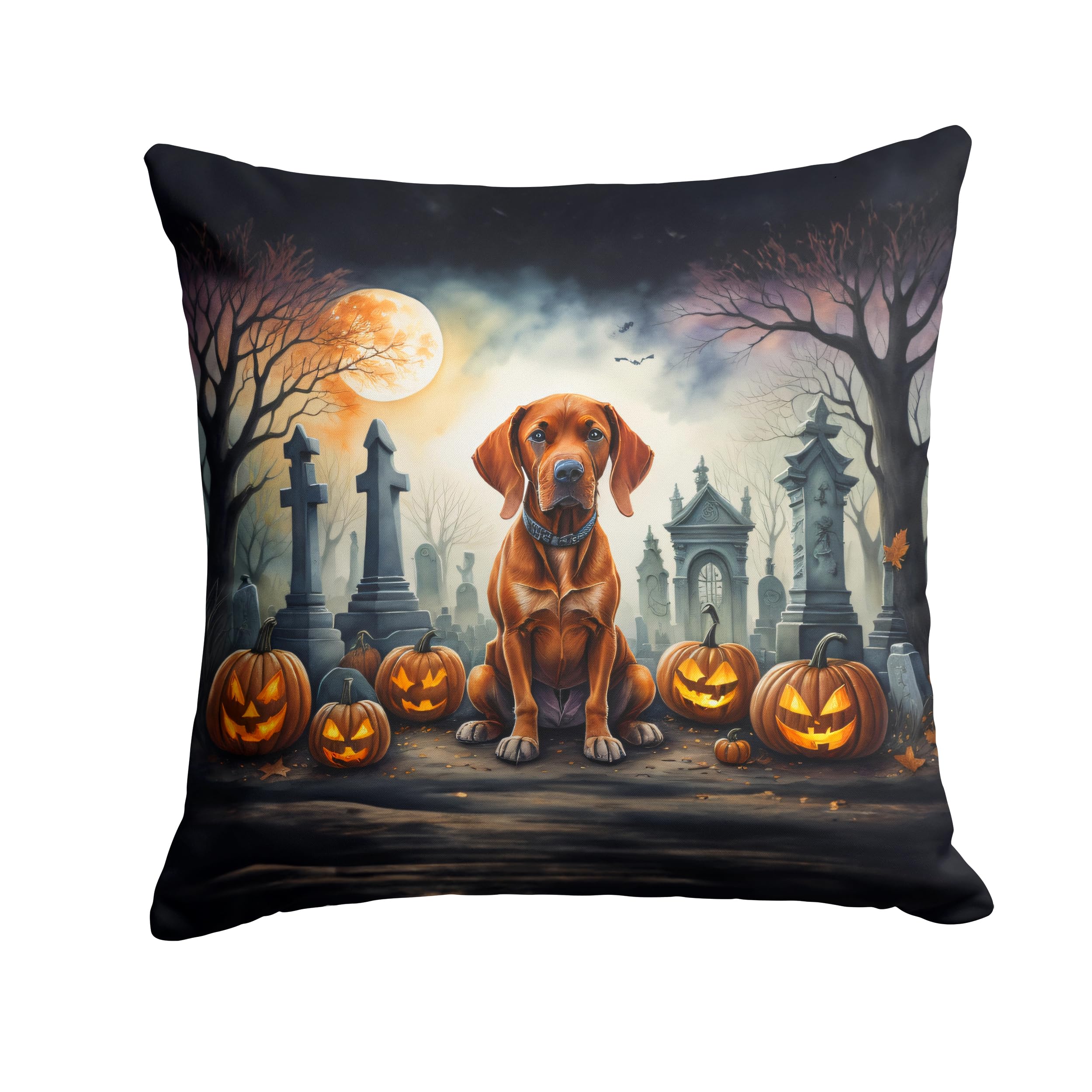 Vizsla Spooky Halloween Throw Pillow