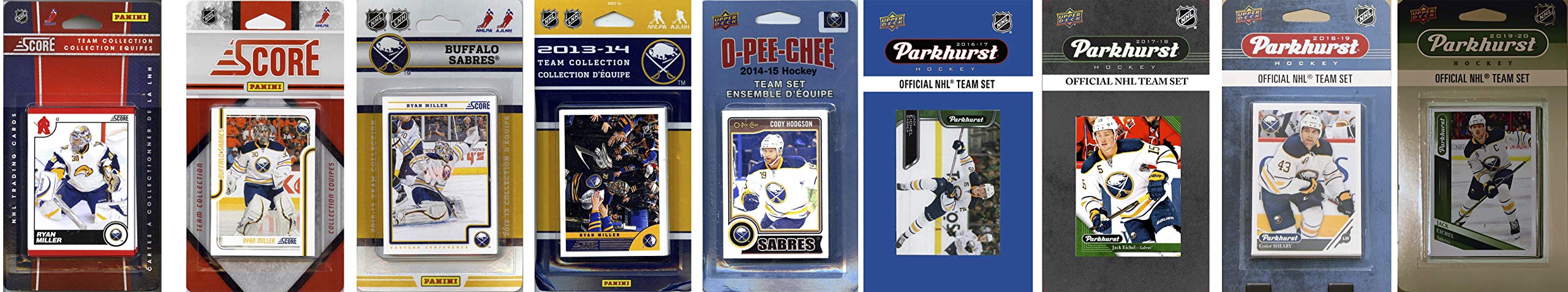 NHL Buffalo Sabres 9 Different Licensed Trading Card Team Sets