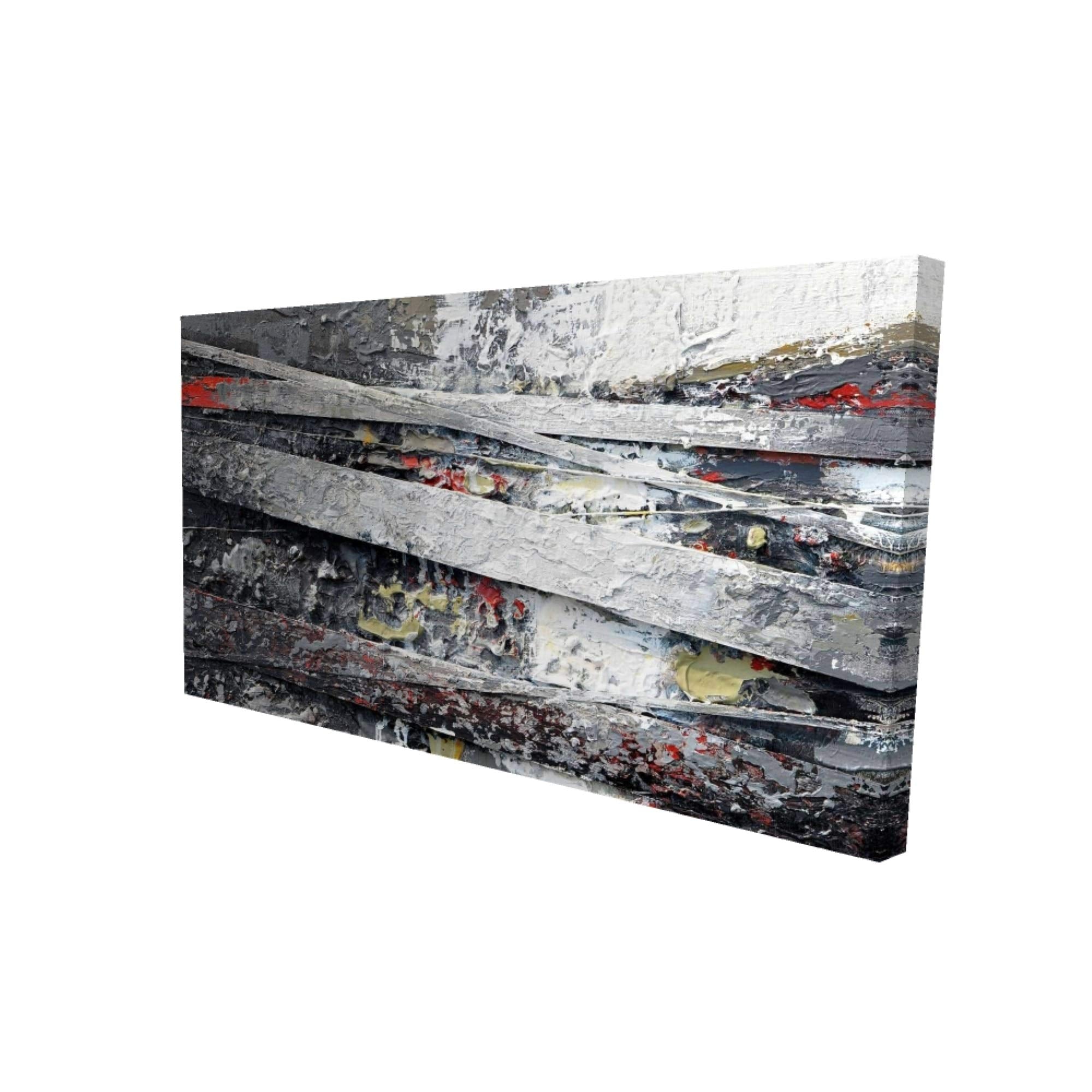 Industrial And Texturized Abstract Stripes - Print on canvas by Begin Edition