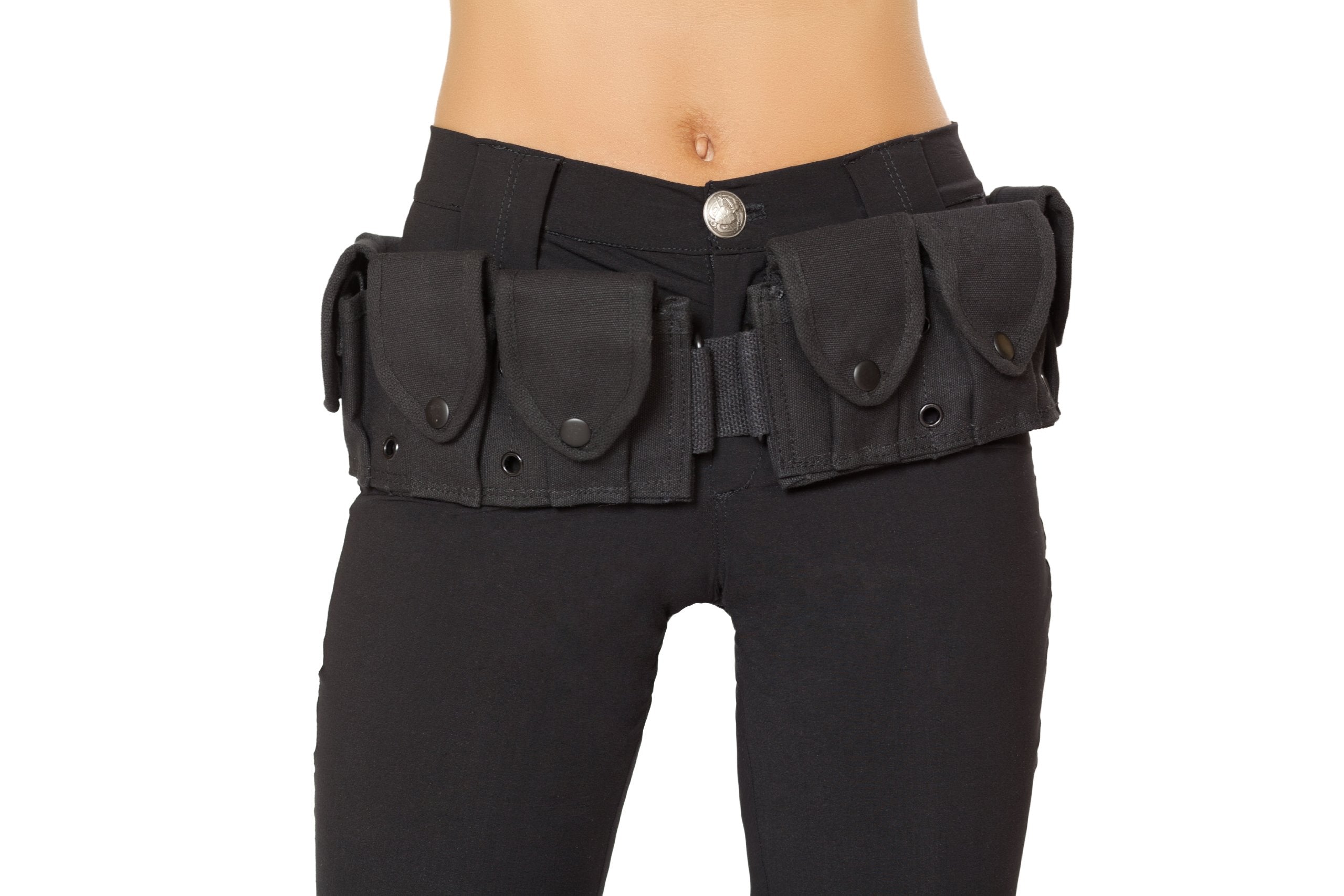 4502 - Belt with Pouches - Black / One Size