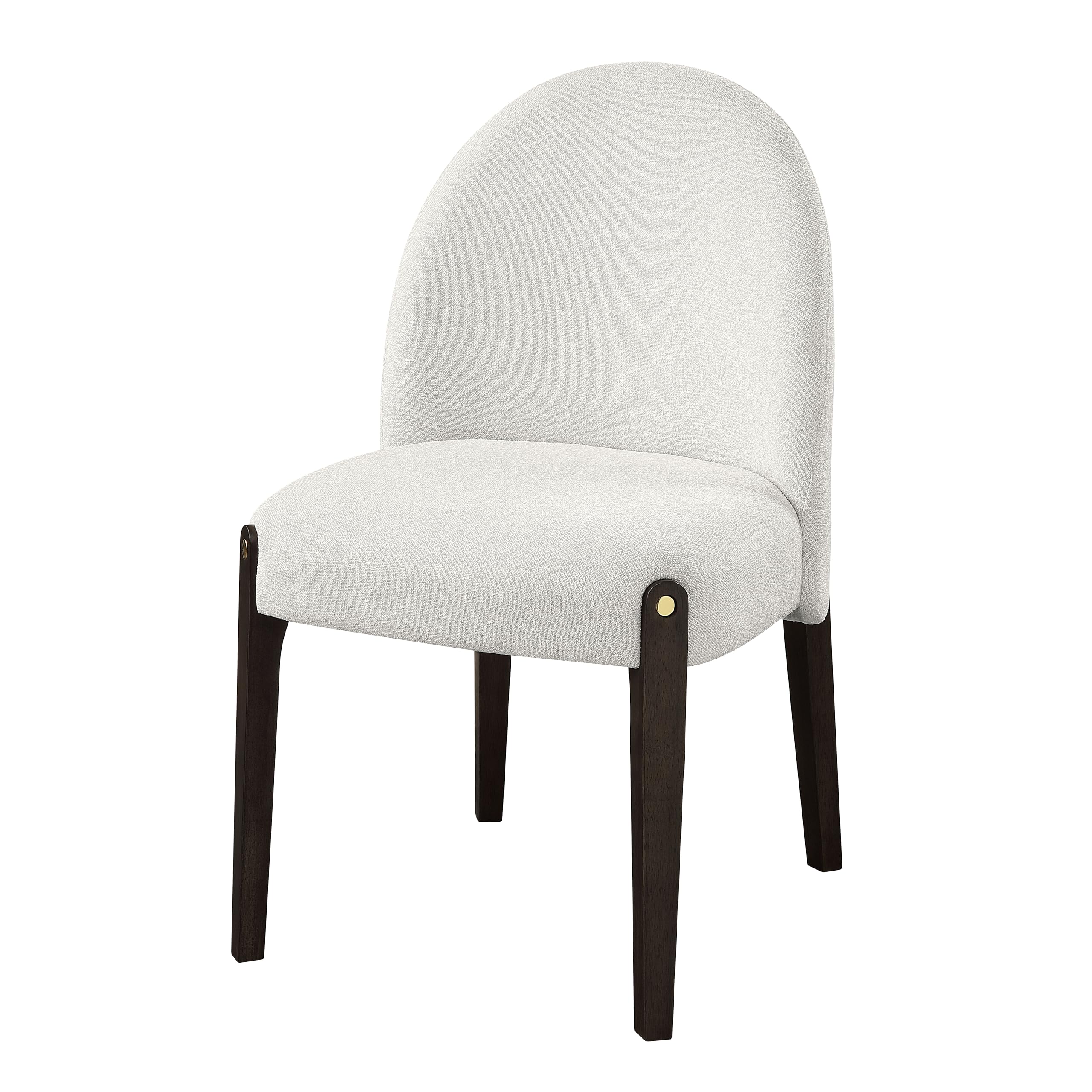 ACME Clayten Side Chair (Set-2), Beige Chenille & & Espreeso Finish