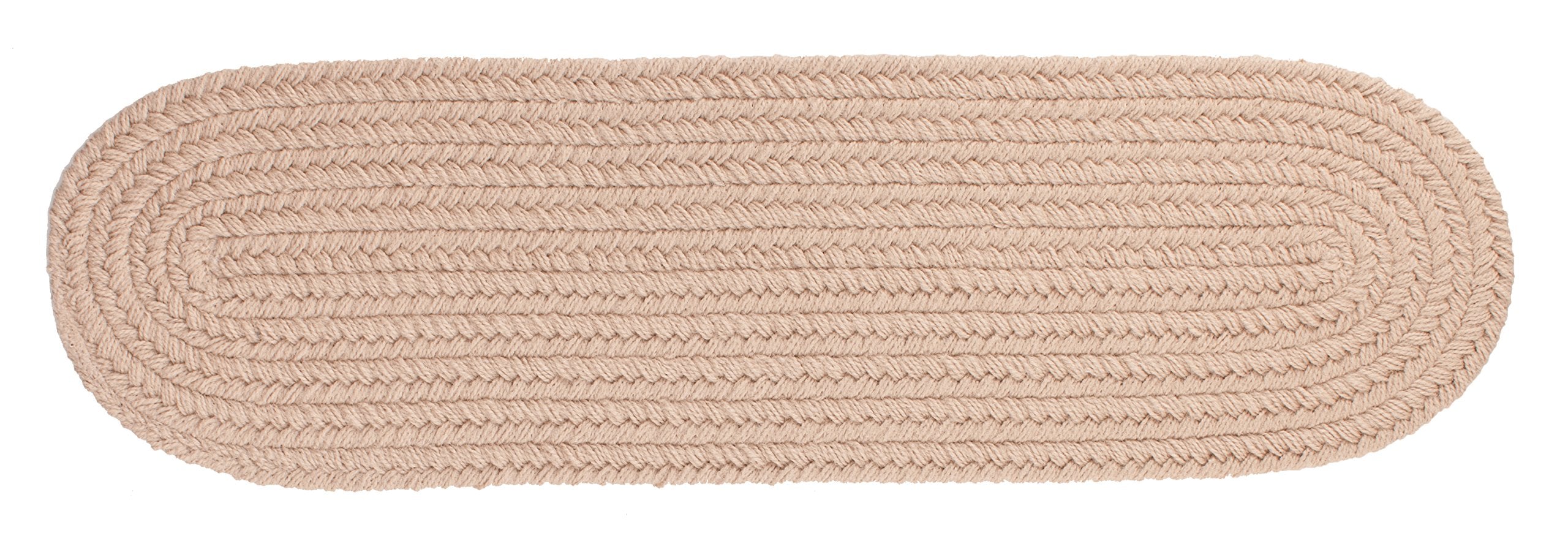 Rhody Rug S003A008X028 Braided Area Rugs, Beige , 8 x 28""