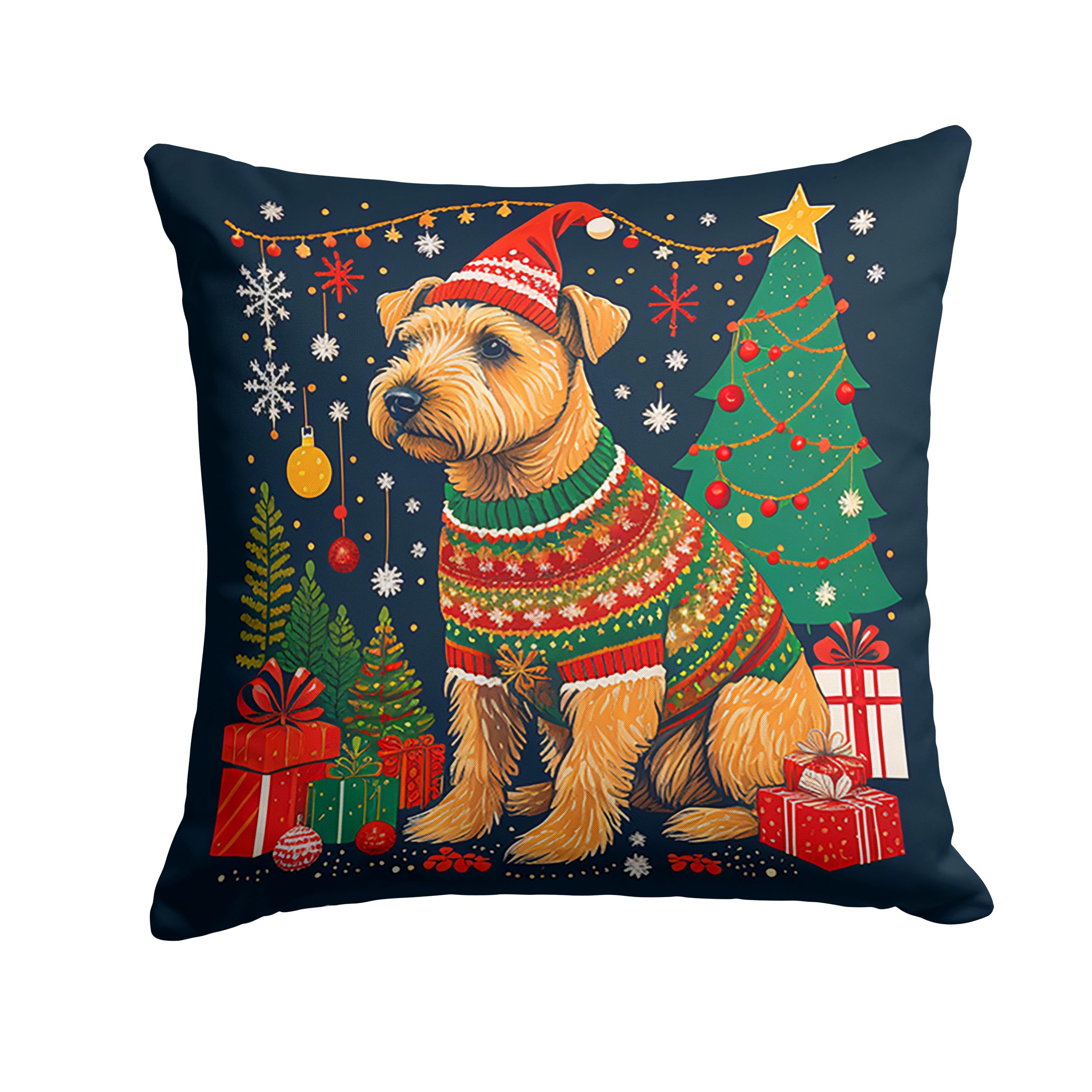 Lakeland Terrier Christmas Throw Pillow