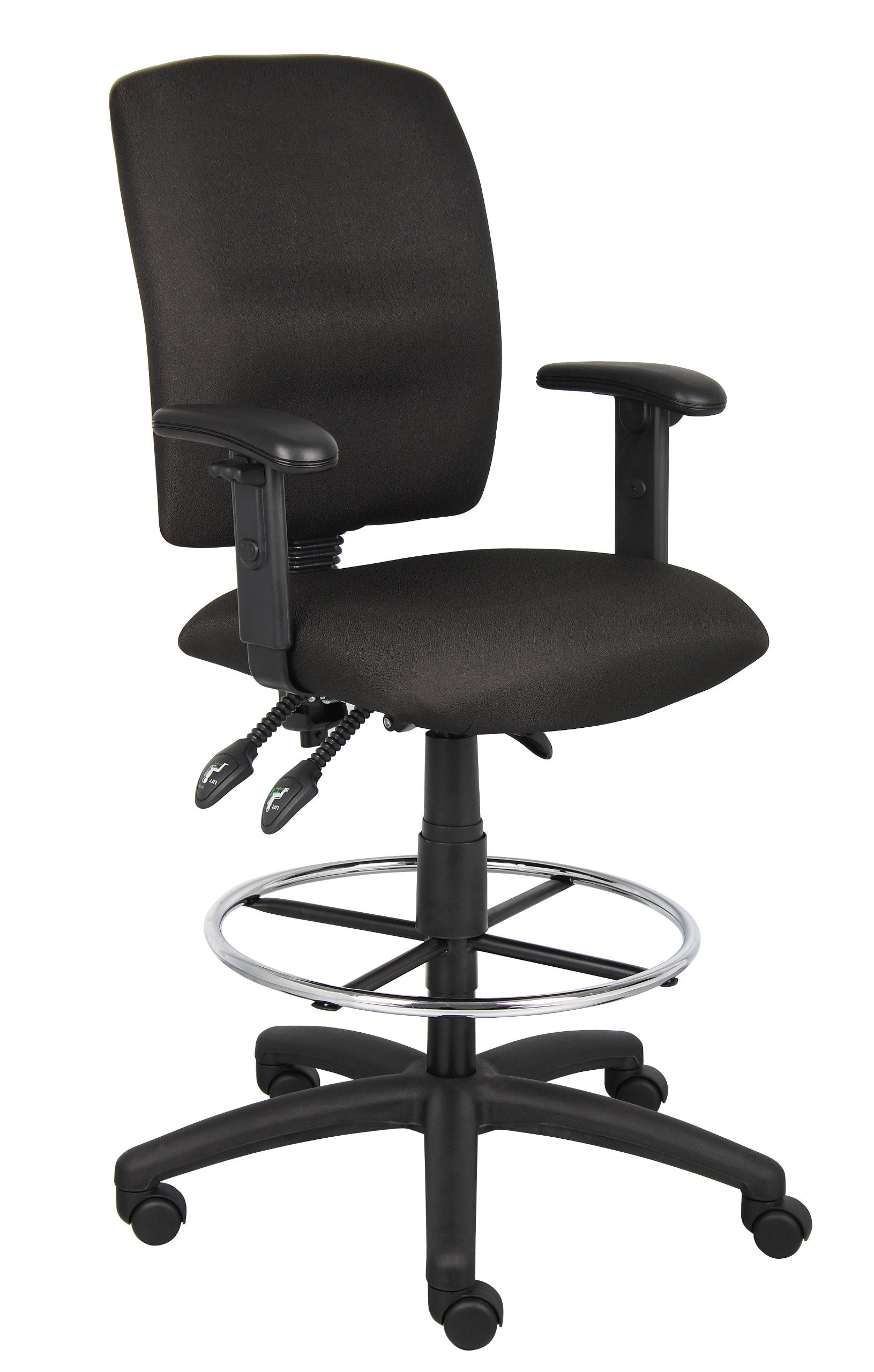 Boss Multi-Function Fabric Drafting Stool W/ Adjustable Arms