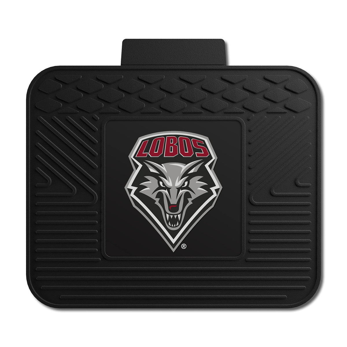 Fanmats 11375 New Mexico Lobos Back Row Utility Car Mat - 1 Piece - 14In. X 17In., All Weather Protection, Universal Fit, Molded