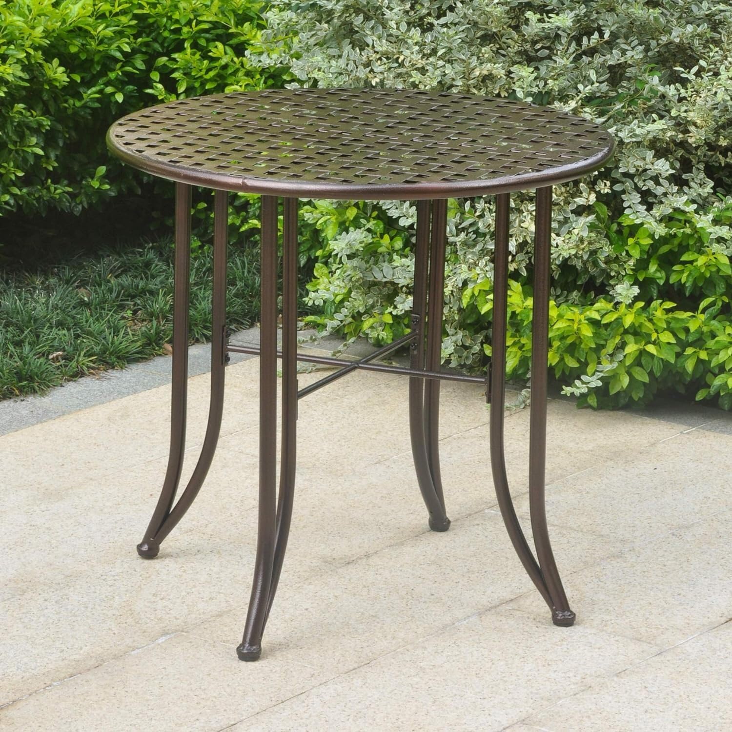 Mandalay Iron Patio Bistro Table -Bronze