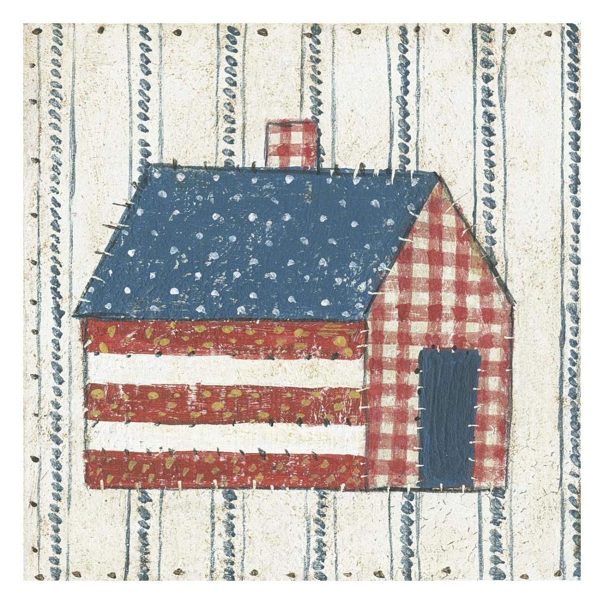Americana Quilt III -Paper Art-26x26″