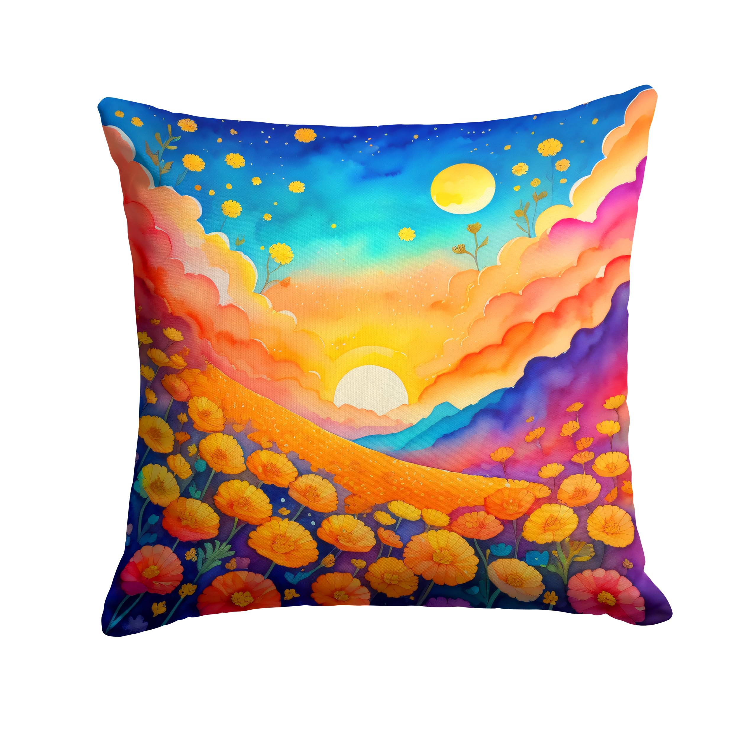 Colorful Marigolds Throw Pillow