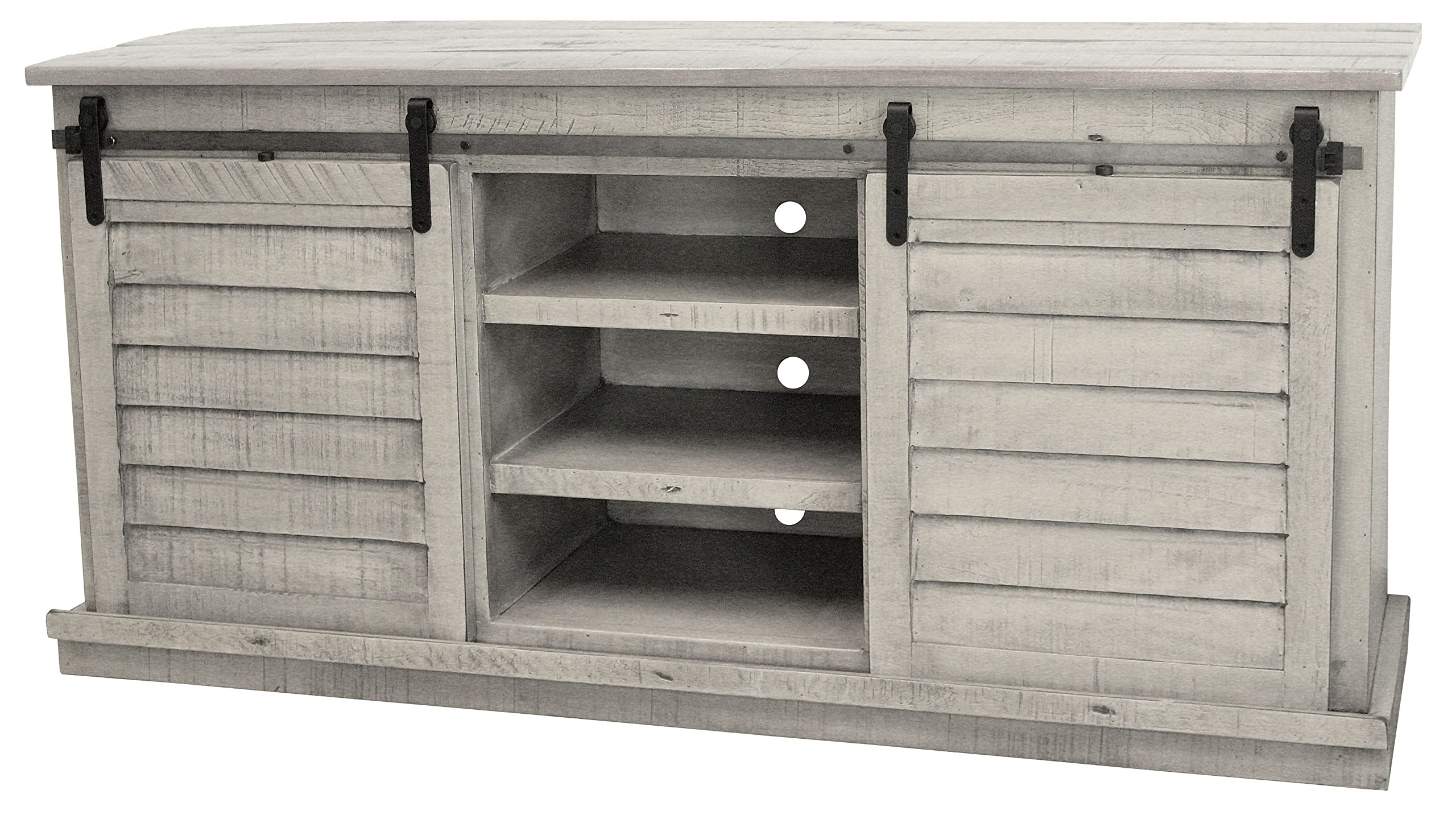 Rustic 58 Quaint Shutter TV Stand in Rustic Dela Verria