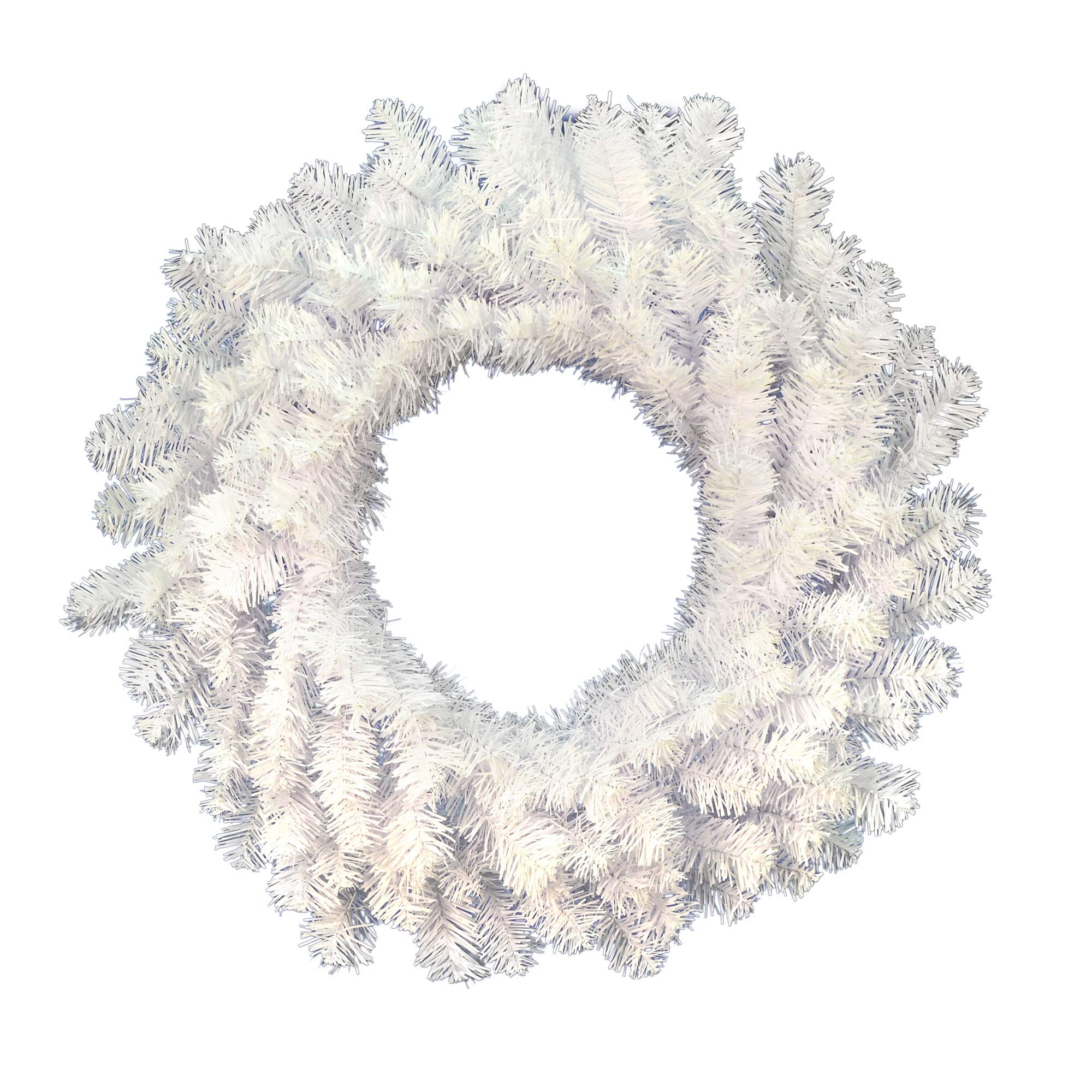 Casafoyer  24” Crystal White Wreath 110 Tips - A805824 - (Pack Of 2)