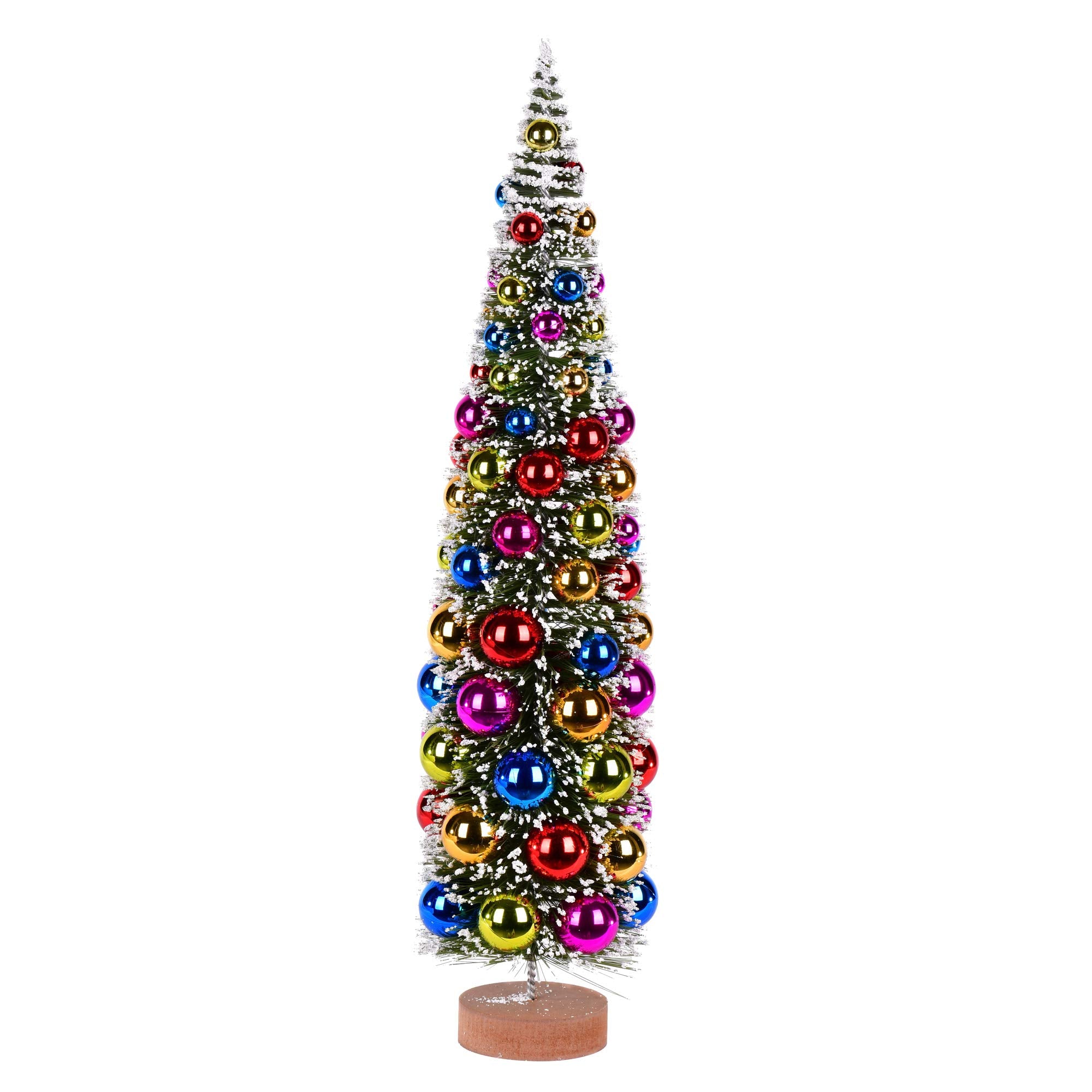Casafoyer 24” Frosted Green Tree with Multi Balls - (Pack Of 2)