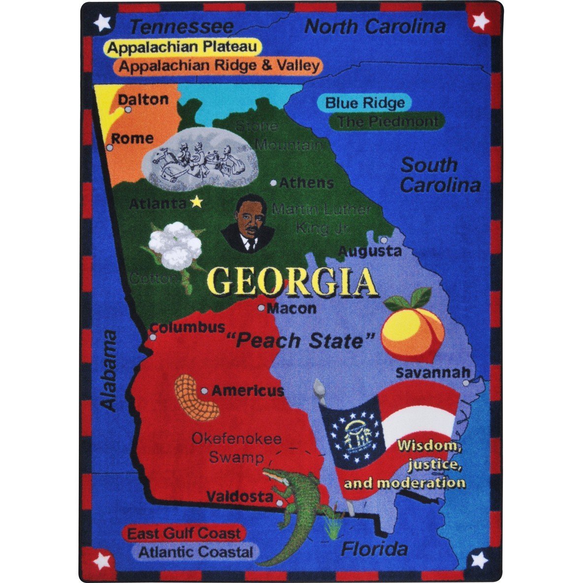 State the Facts - Georgia 54 x 78??area rug in color Multi