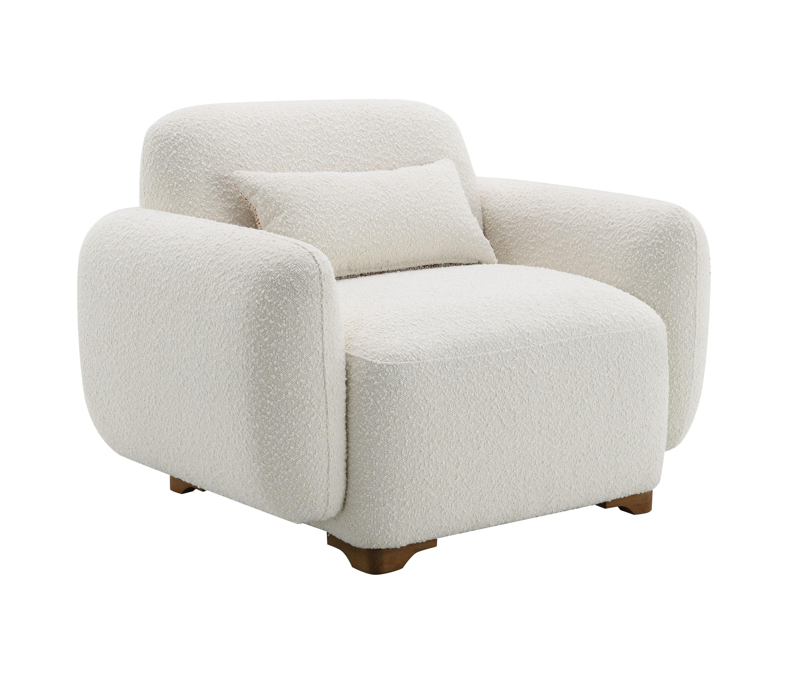 ACME Darius Chair w/Pillow, Beige Boucle