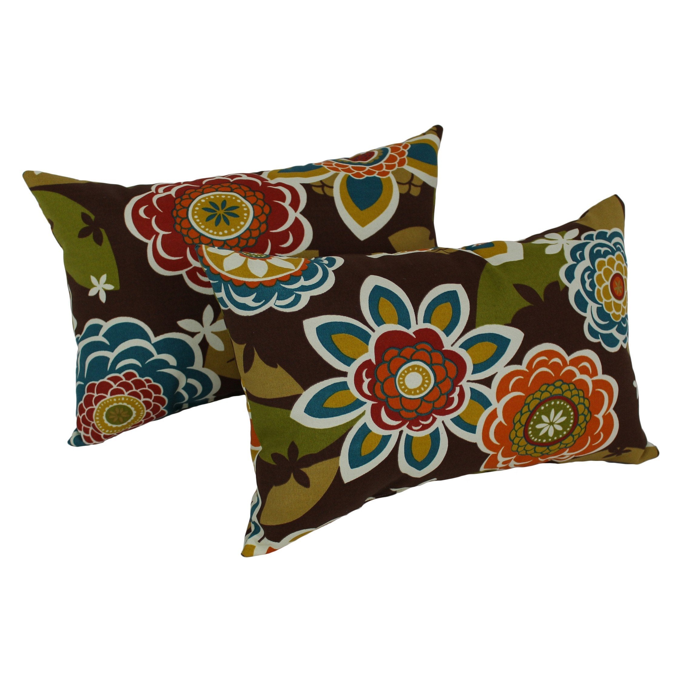 12 x 20-inch Rectangular Spun Poly Throw Pillows (Set of 2)  9911-S2-REO-50