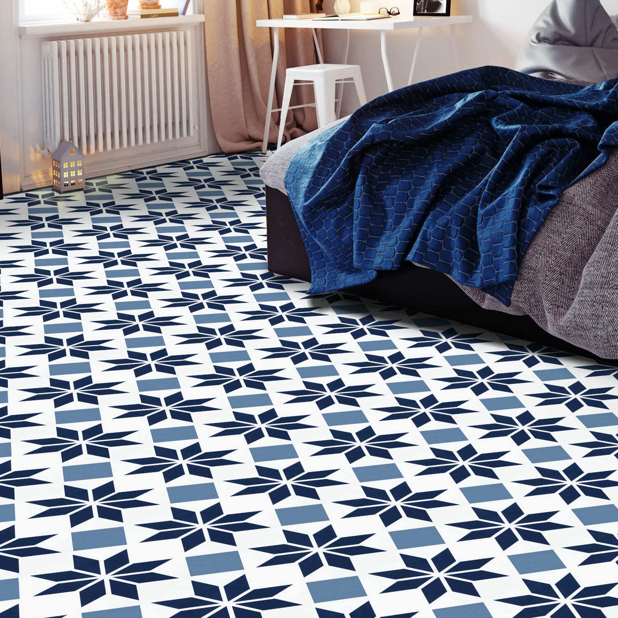 Retro 12x12 Self Adhesive Vinyl Floor Tile - Starlight - 20 Tiles/20 sq. ft.