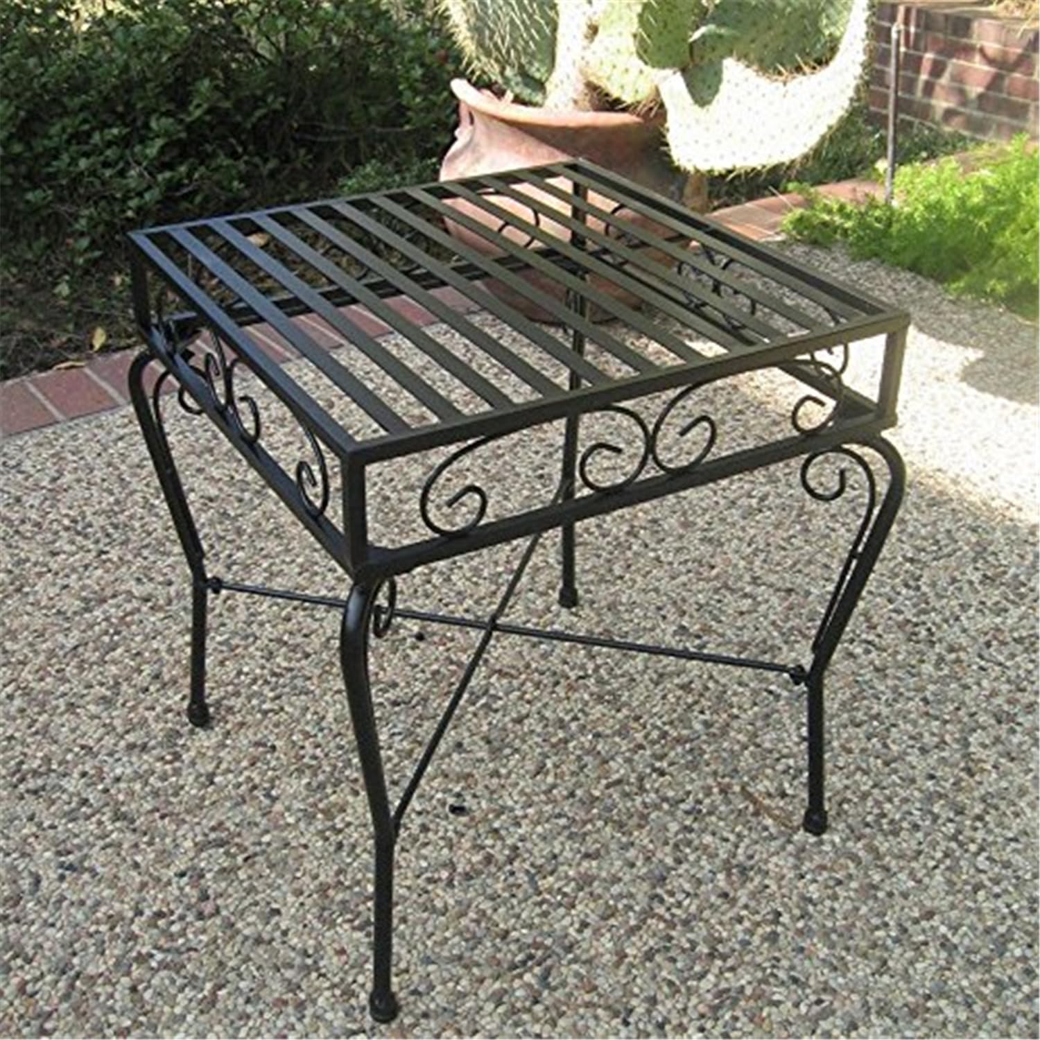 Tropico Iron Side Table - Antique Black