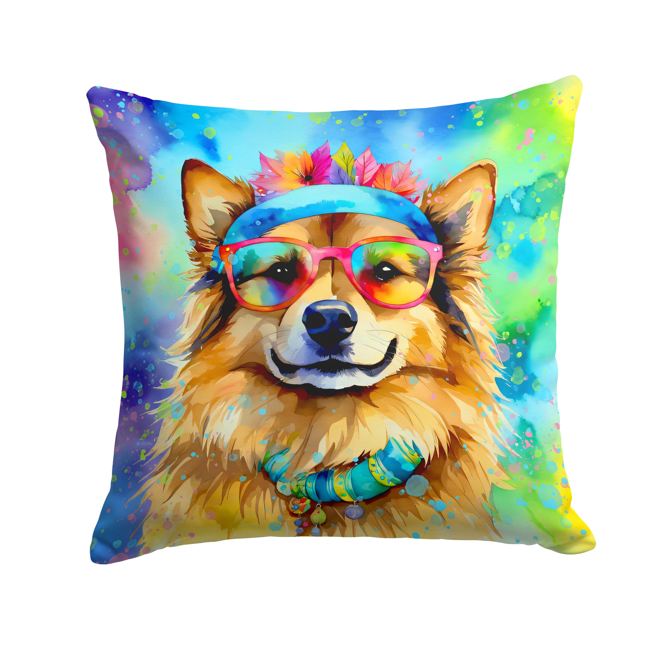 Hippie Dawg Throw Pillow