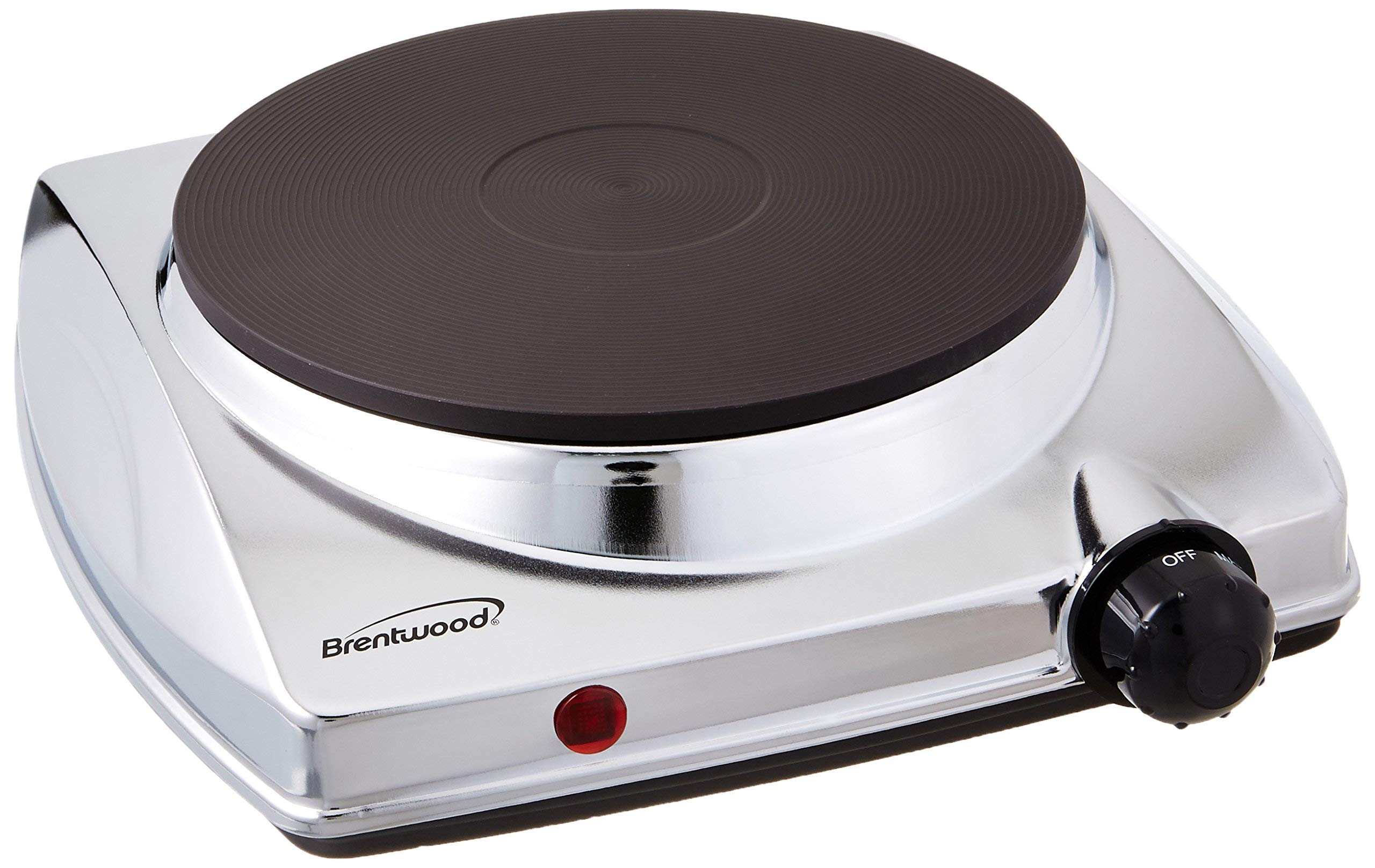 Electric 1000W Single Hotplate, Chrome
