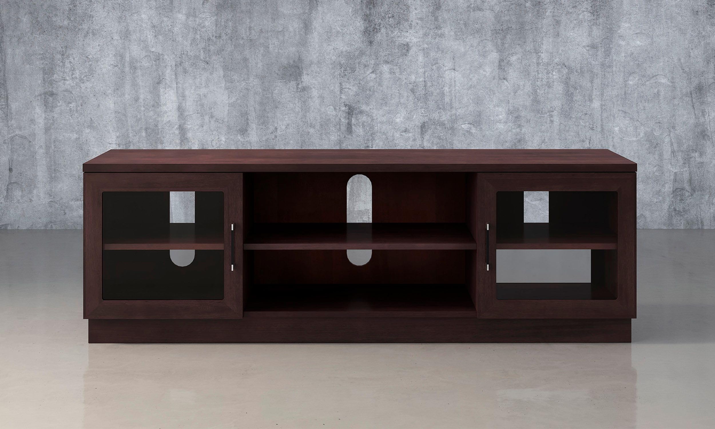 70 Contemporary  TV Stand Media Console for Flat Screen and Audio Video Installations in a Wenge Finish