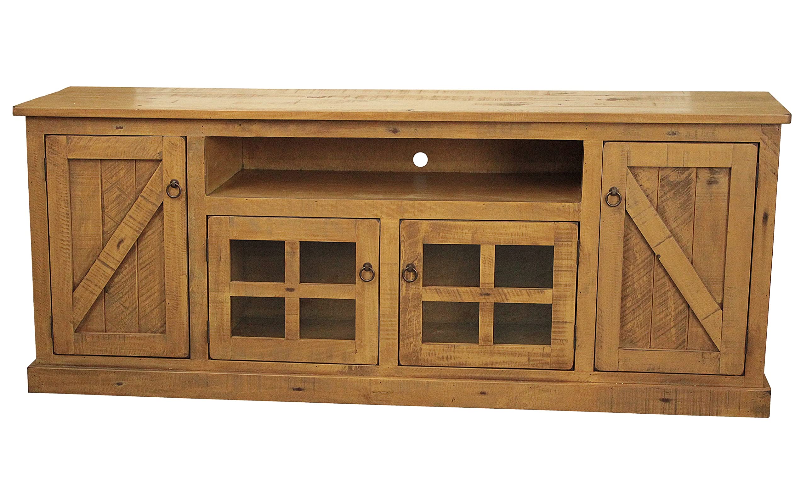Rustic 82 TV Stand in Rustic Yellow