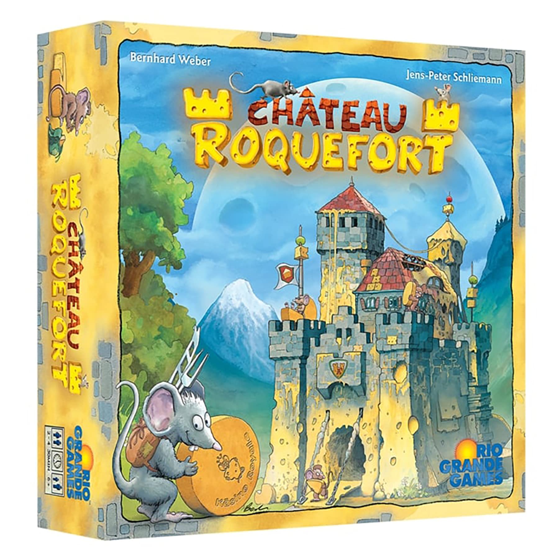 Chateau Roquefort - Rio Grande Games, Memory Board Game, Cheese & Mice Themed, Kids Ages 6+, 2-4 Players, 30 Min