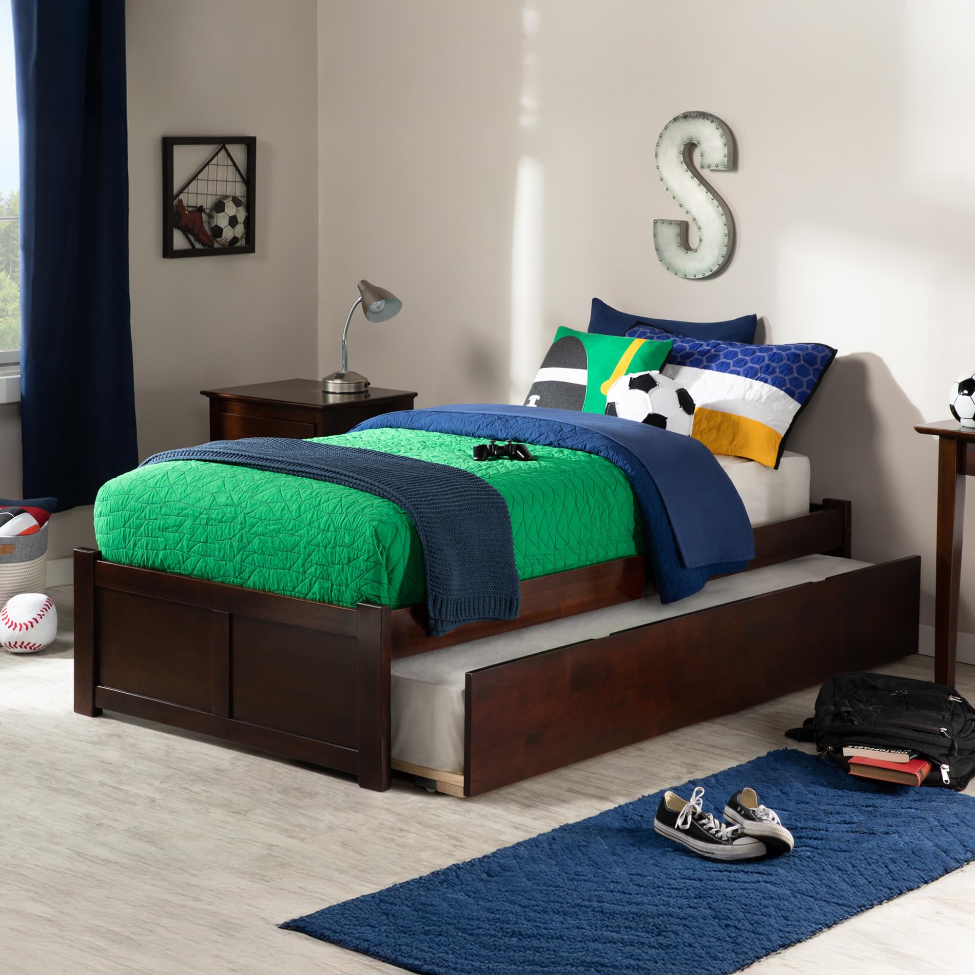 Concord Twin w/ Urban Trundle Antique Walnut