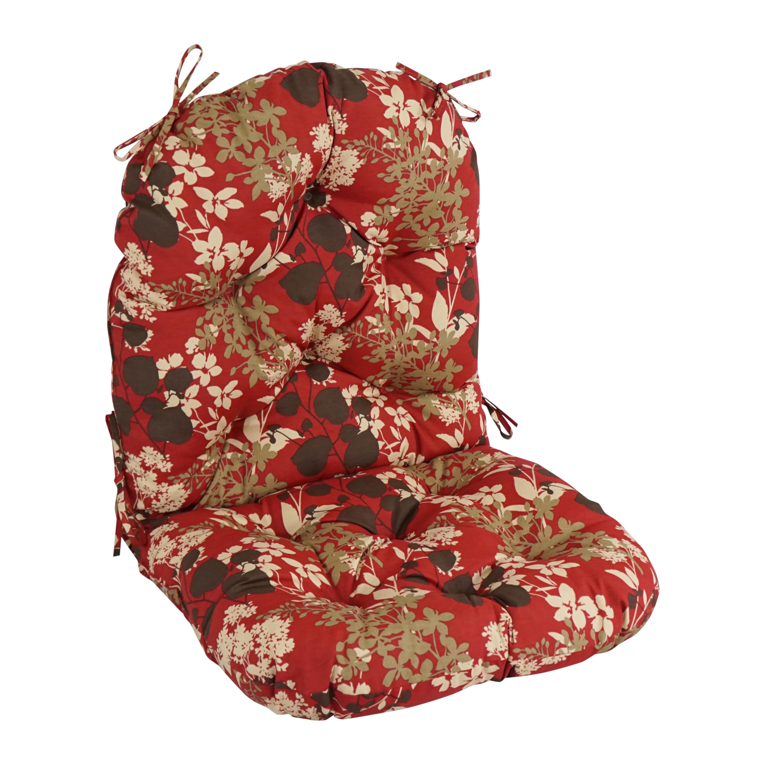 48-inch by 24-inch Patterned Outdoor Spun Polyester Swivel Rocker Cushion