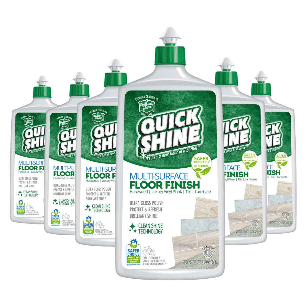 Quick Shine Multi Surface Floor Finish 27Oz, 6Pk | Cleaner & Polish To ...